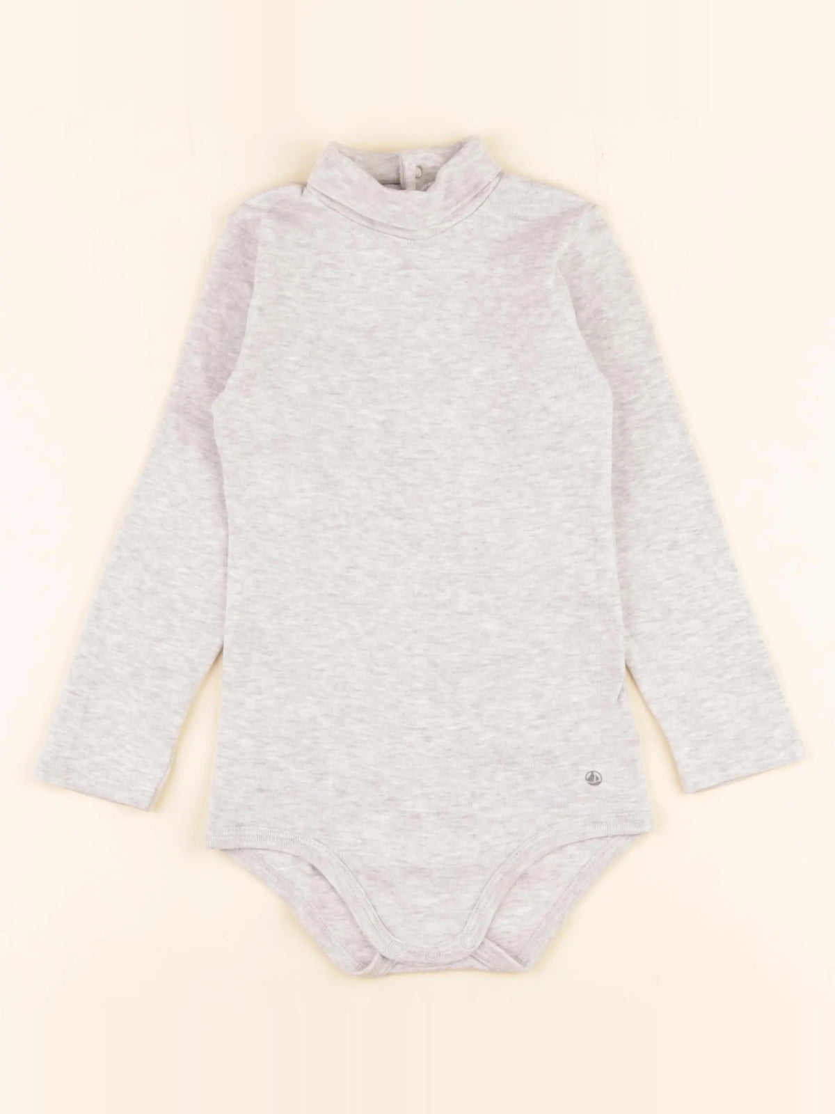 Petit Bateau - body à col gris - 36 mois