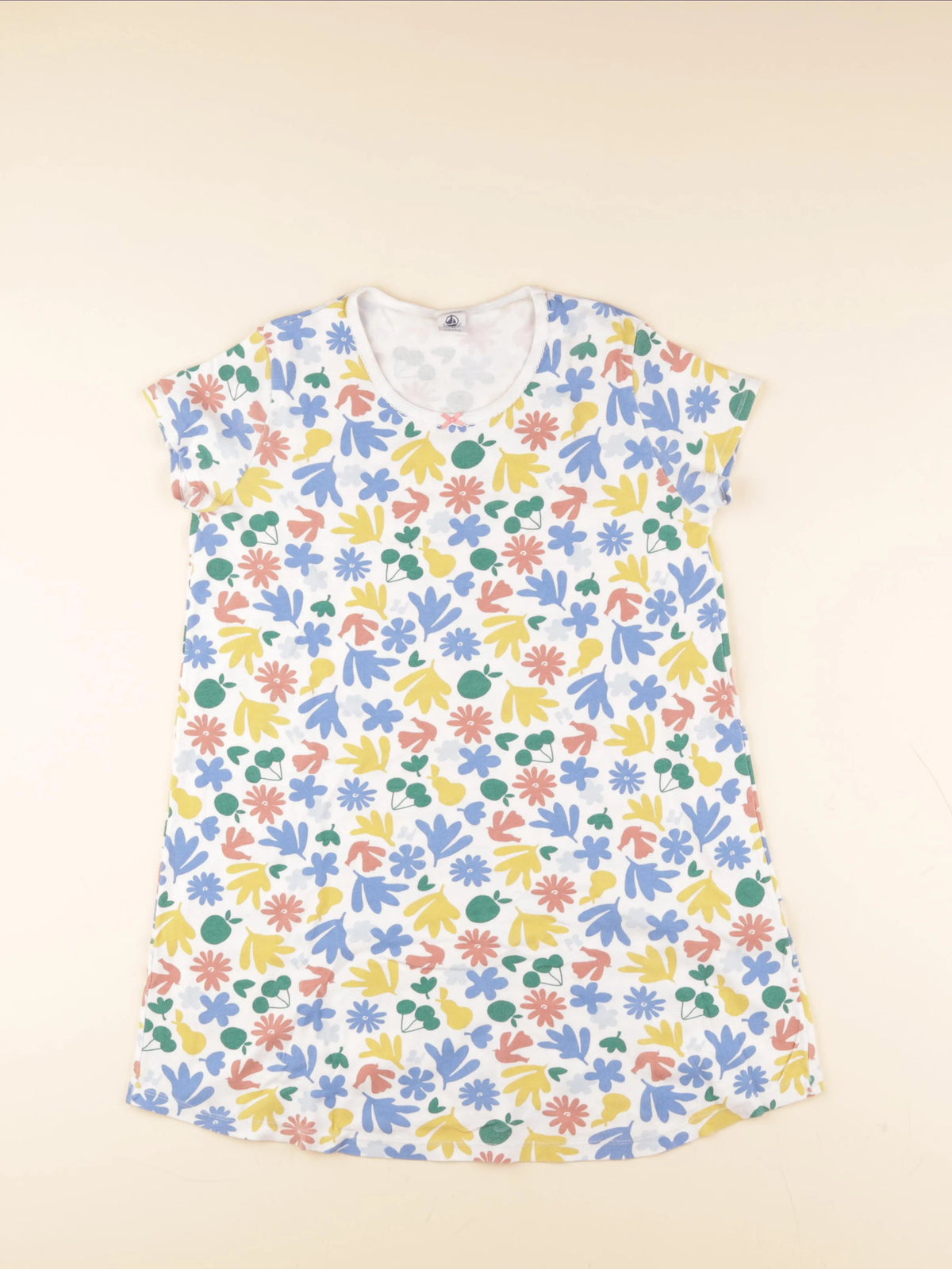 Petit Bateau - chemise de nuit coton blanc - 12 ans