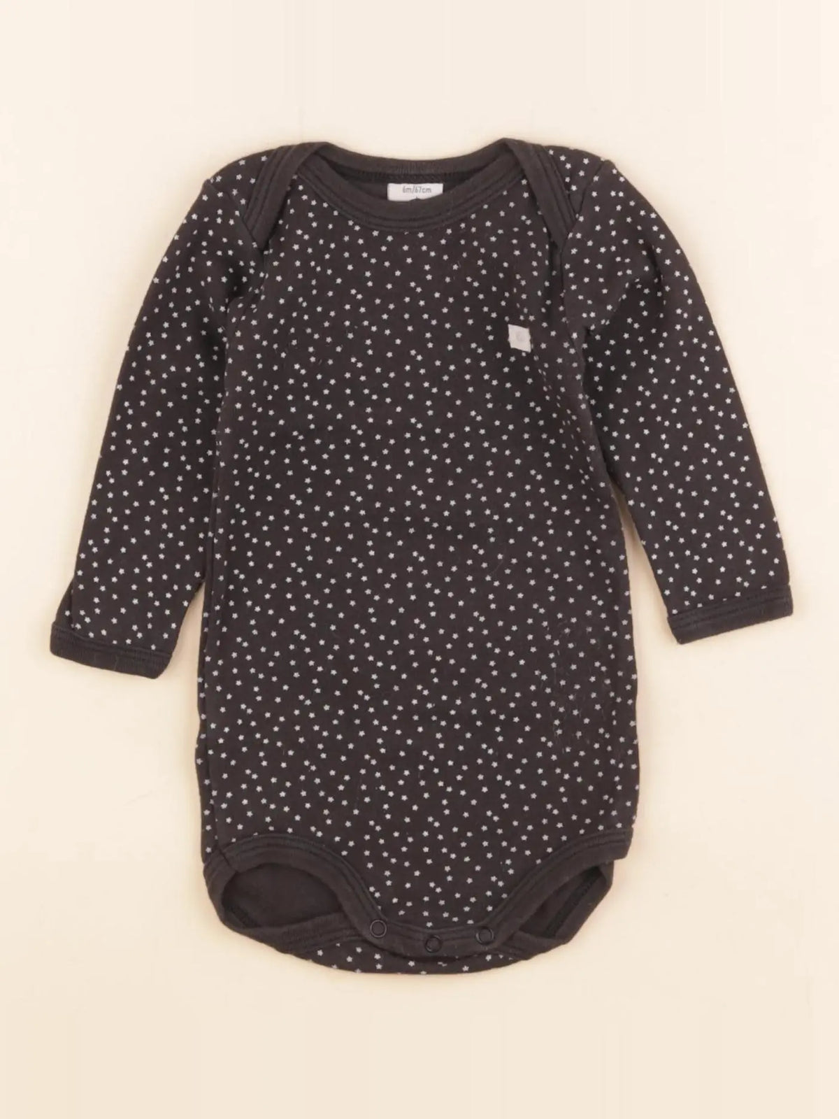 Petit Bateau - body marron - 6 mois