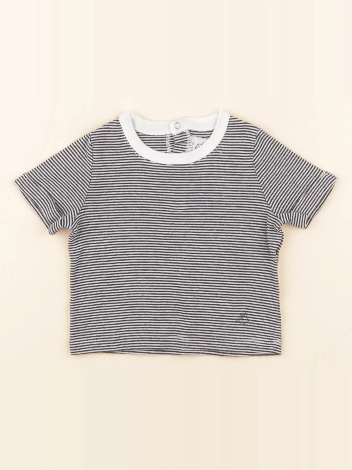 Petit Bateau - tee-shirt bleu - 6 mois