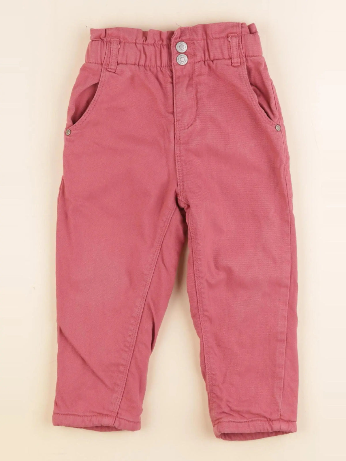 Vertbaudet - pantalon doublé rouge - 3 ans