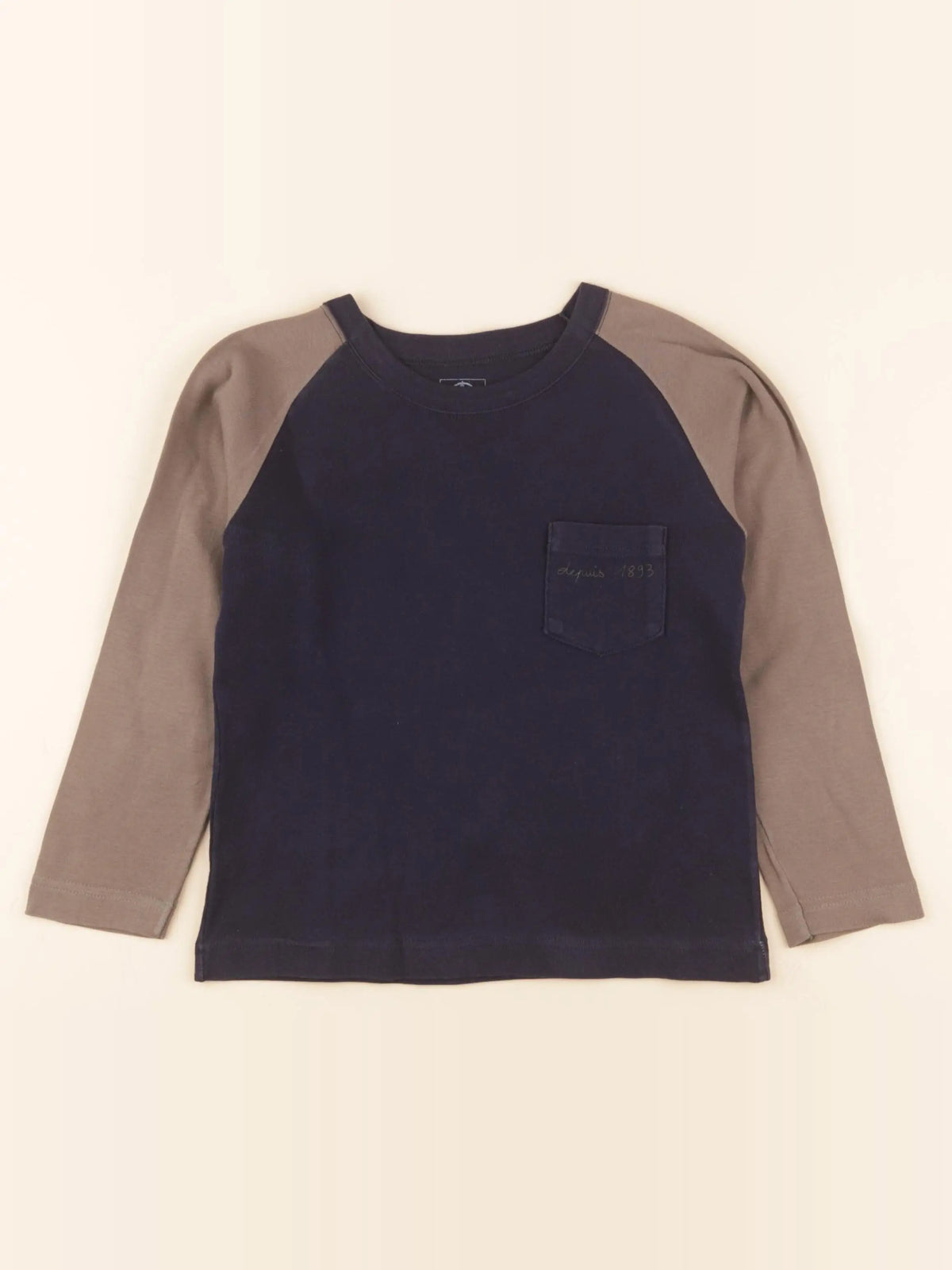 Petit Bateau - tee-shirt bleu - 6 ans