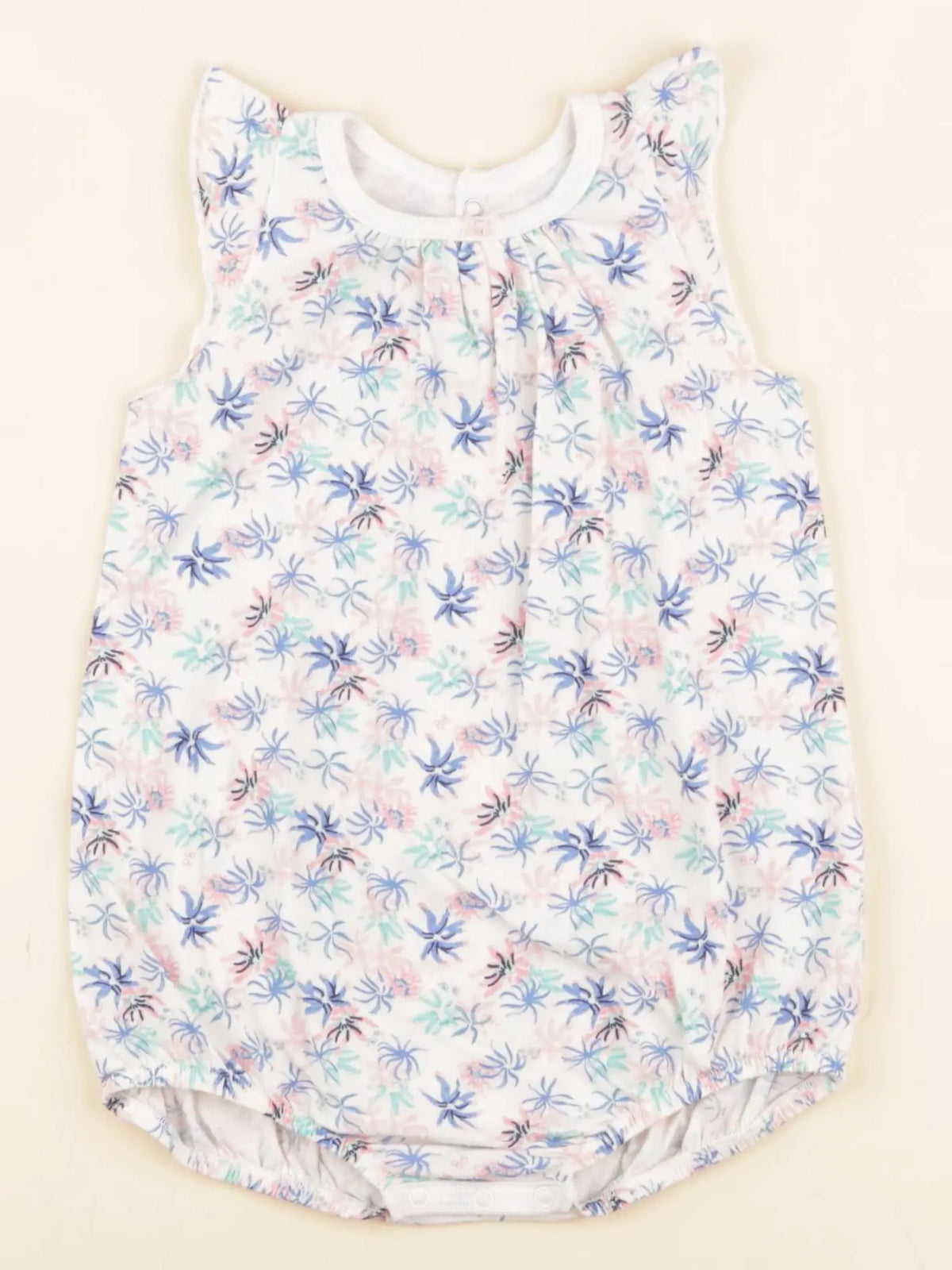 Petit Bateau - pyjama coton blanc - 18 mois