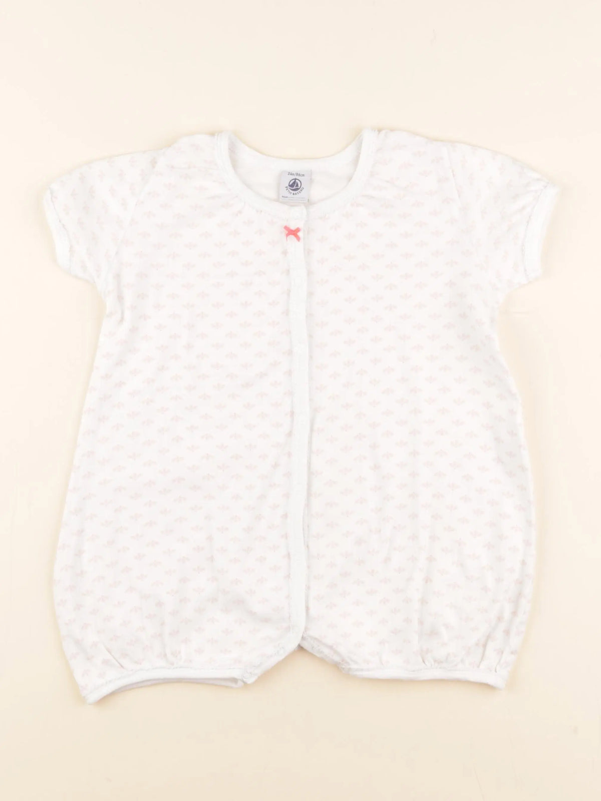 Petit Bateau - pyjama coton blanc - 24 mois