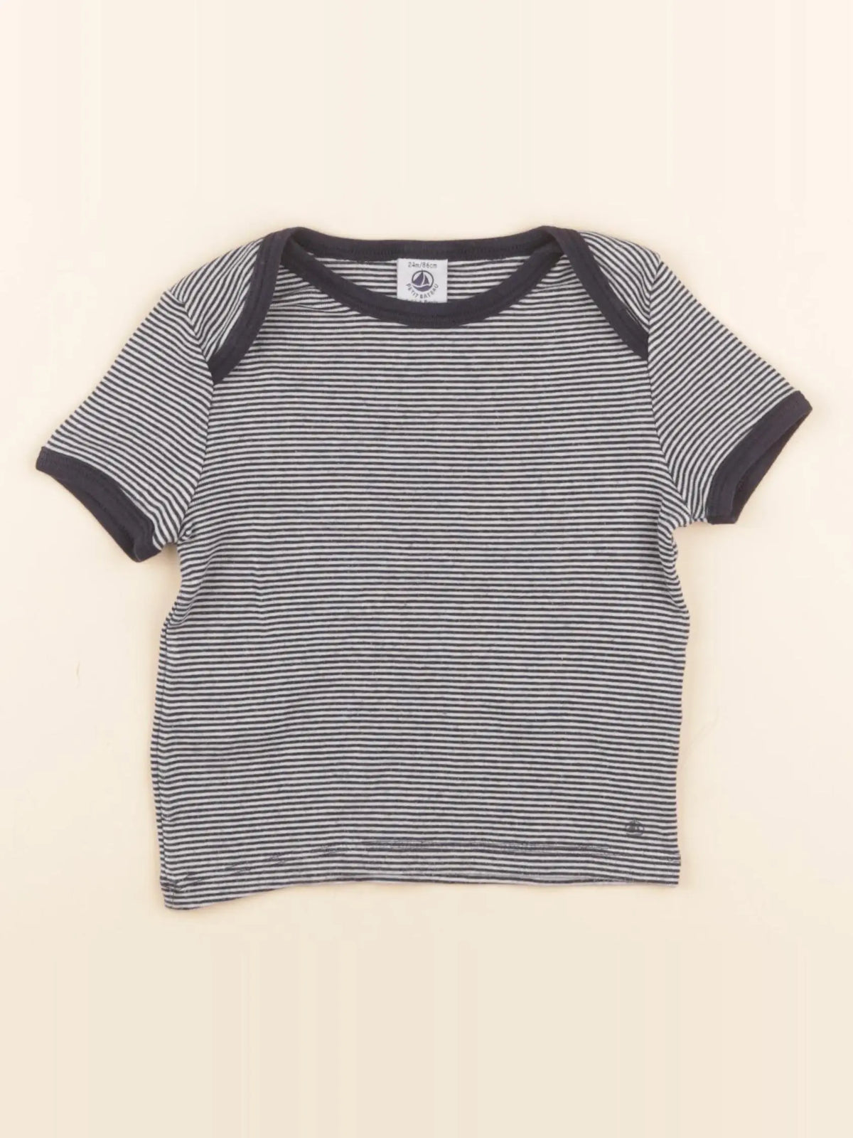 Petit Bateau - maillot de corps bleu - 24 mois
