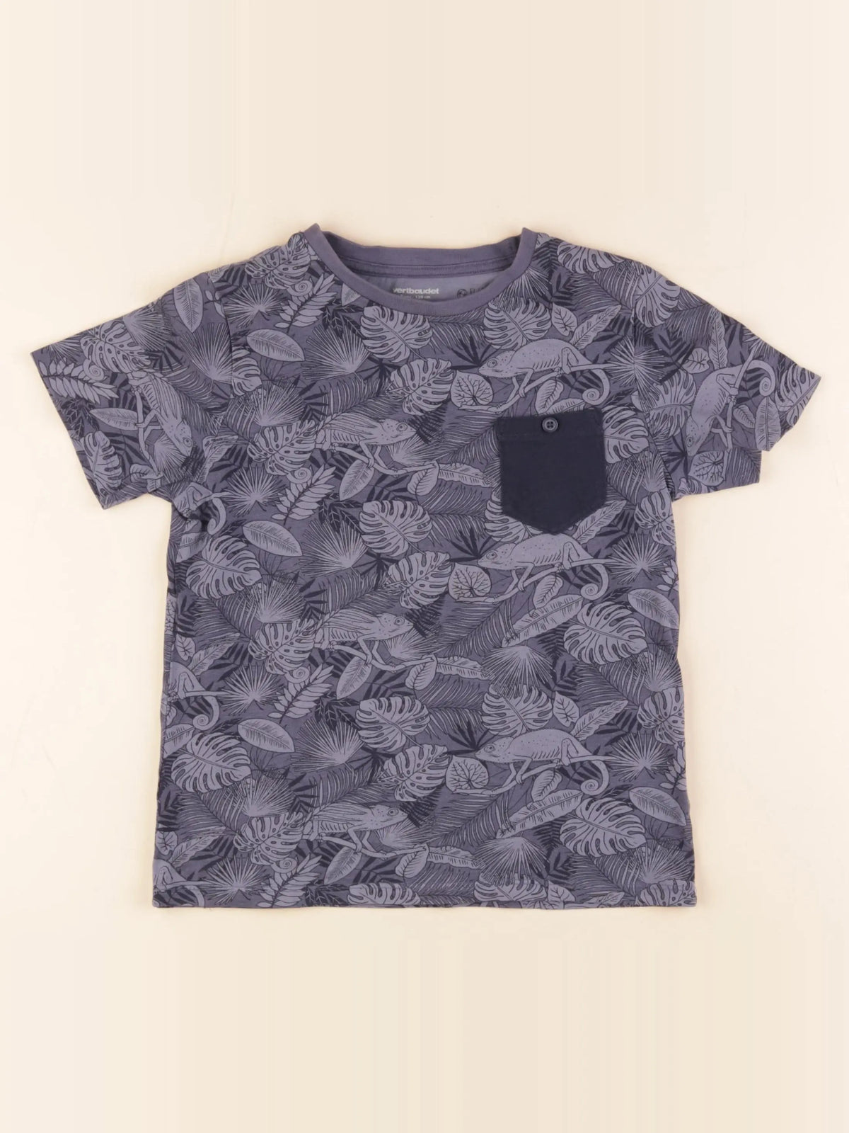 Vertbaudet - tee-shirt bleu - 8 ans