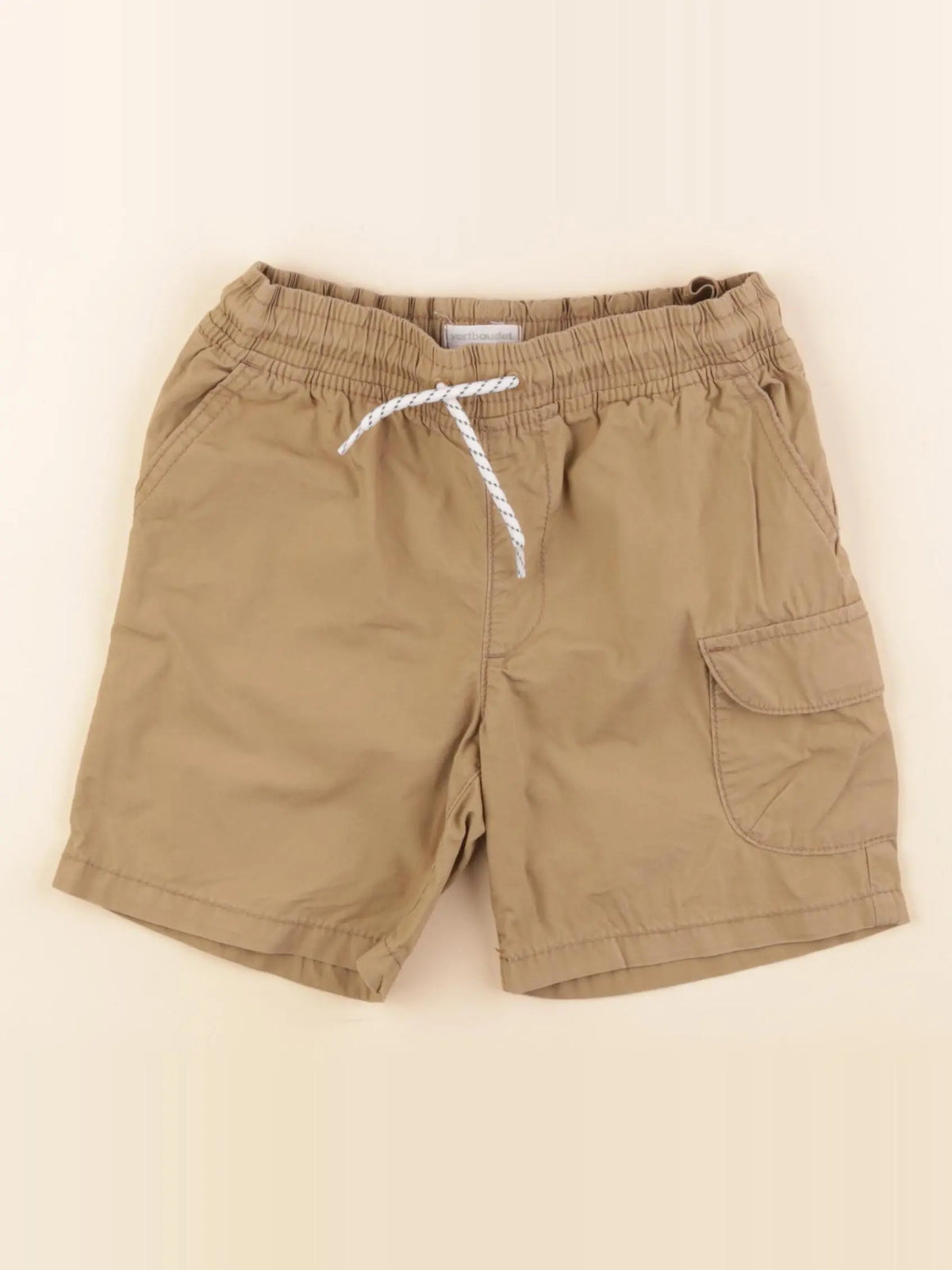 Vertbaudet - short beige - 7 ans