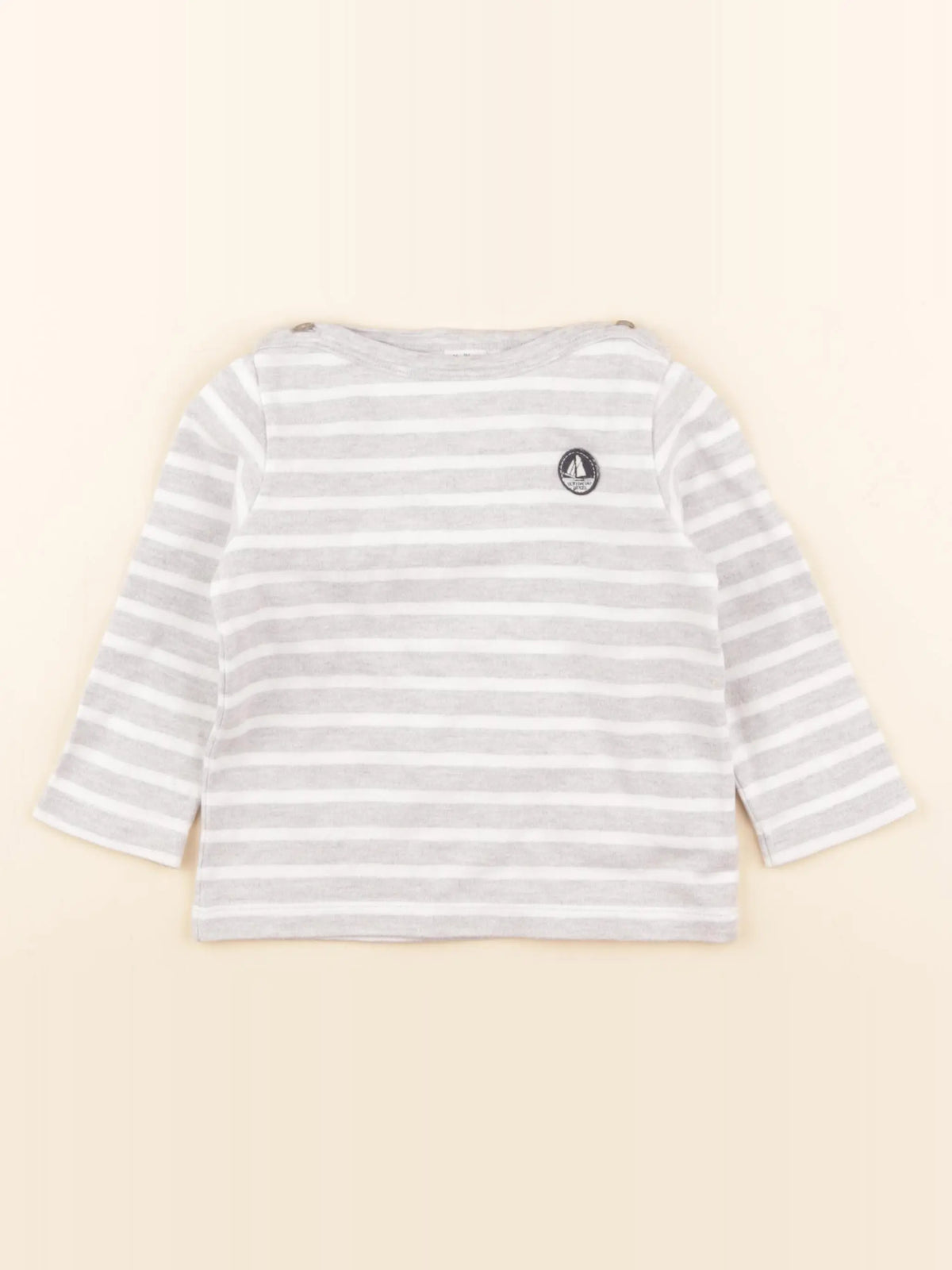 Petit Bateau - sweat gris - 24 mois