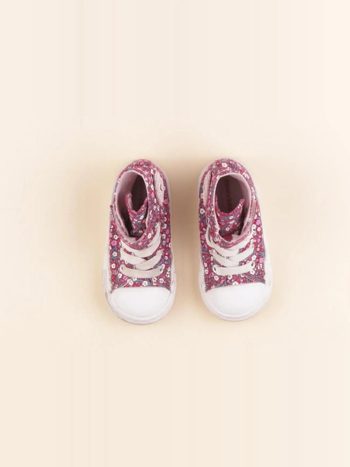 Converse - tennis à scratch/ lacets rose - pointure 22