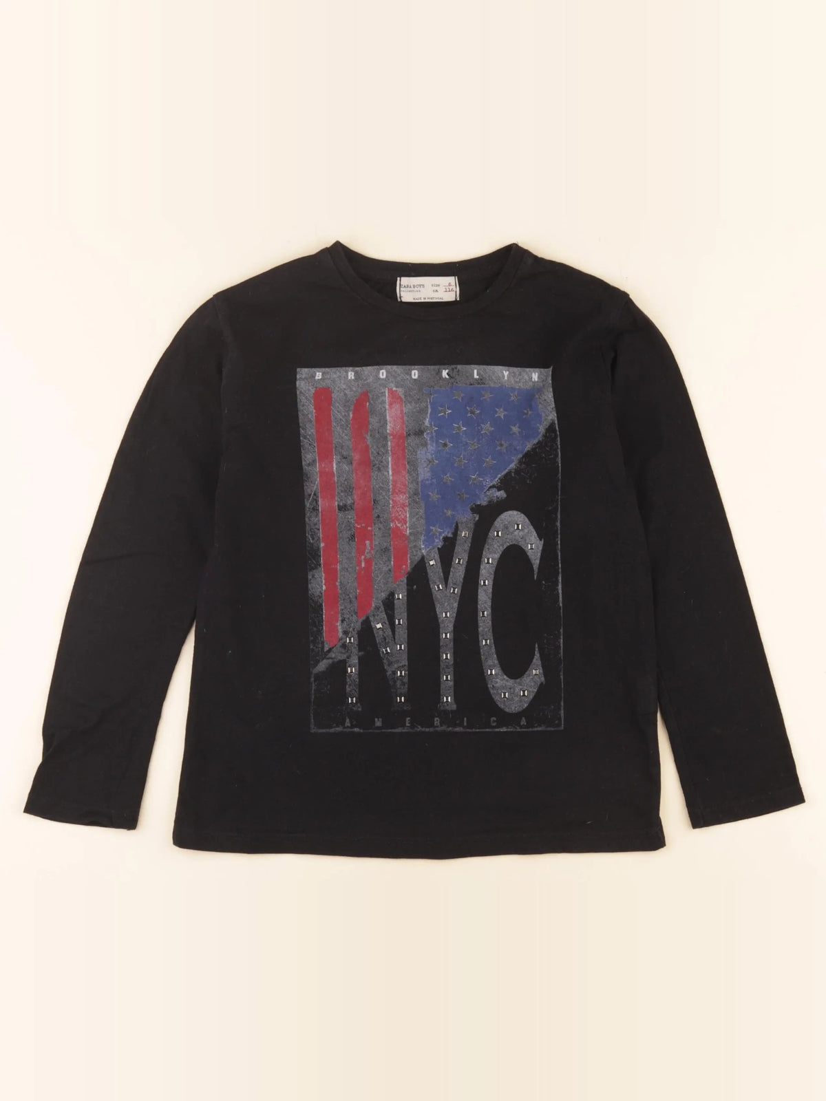 Zara - tee-shirt noir - 6 ans