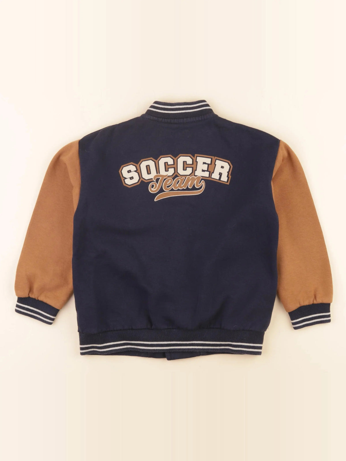 Vertbaudet - sweat bleu, marron - 6 ans
