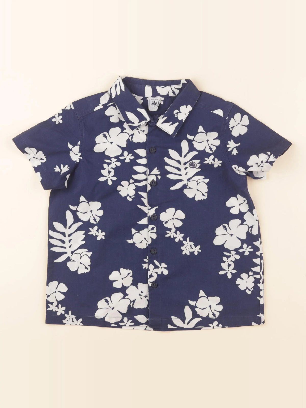 Petit Bateau - chemise bleu - 6 ans