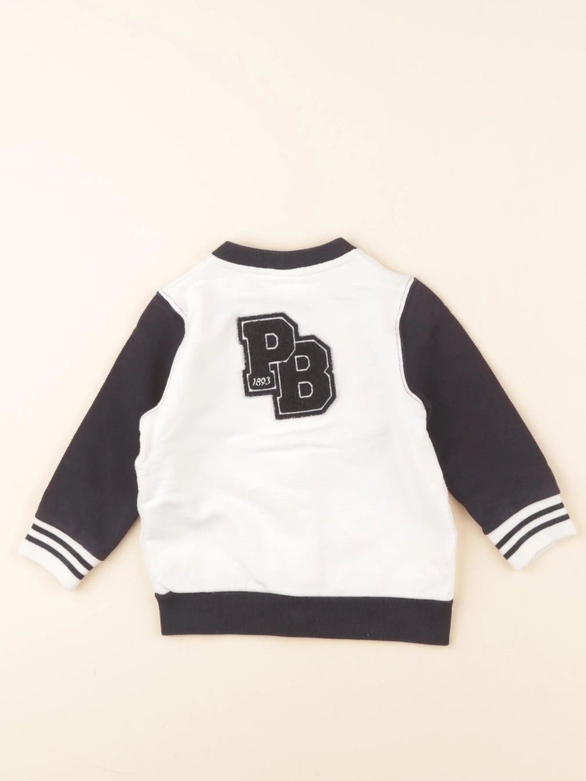 Petit Bateau - sweat imprimé au dos blanc - 12 mois