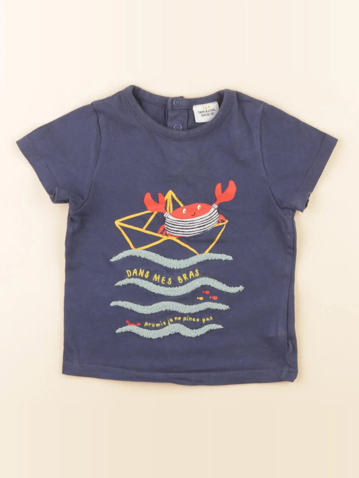 Tape à l'oeil - tee-shirt bleu - 18 mois
