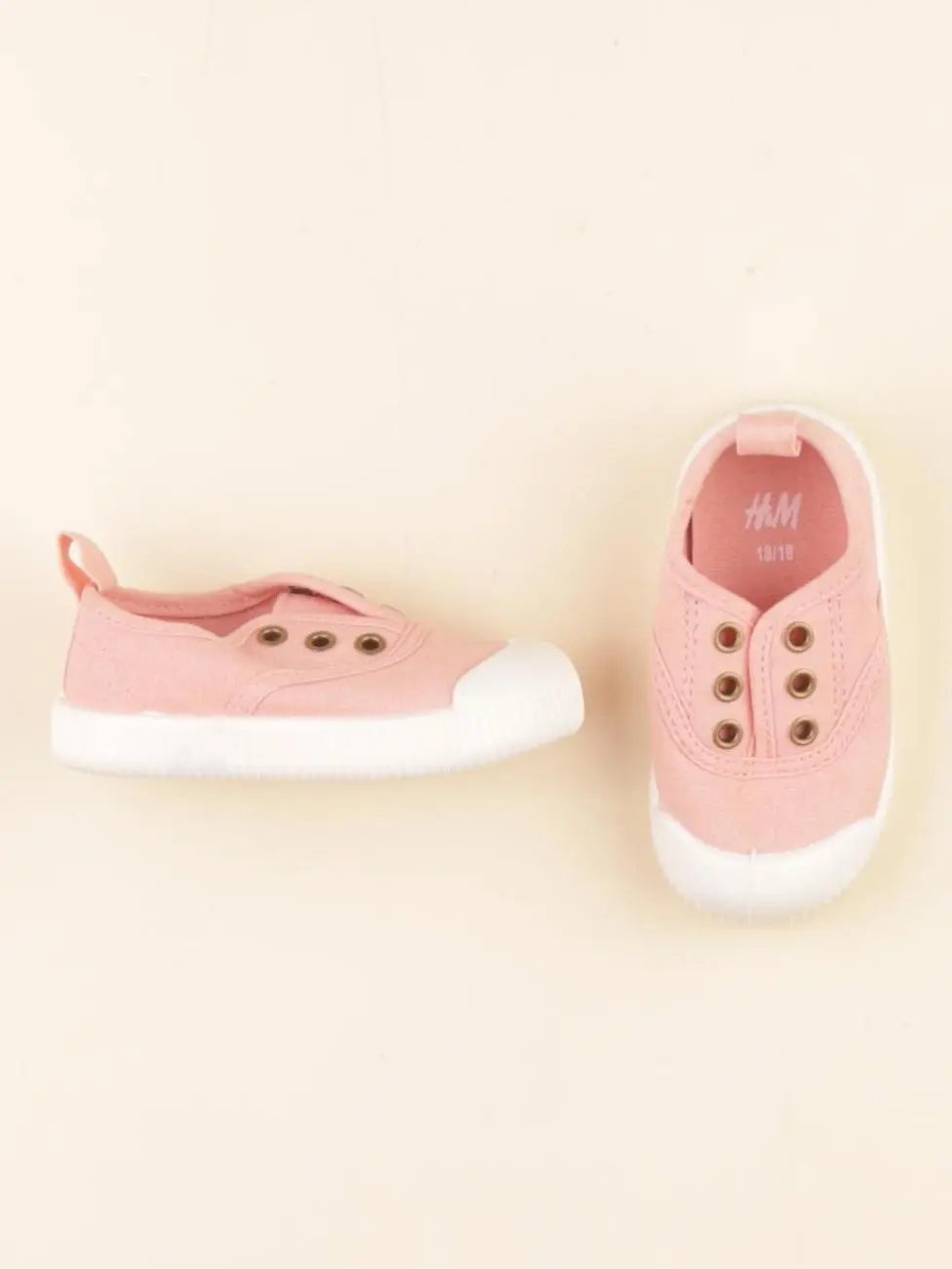 H&M - tennis élastiqué rose - pointure 18/19