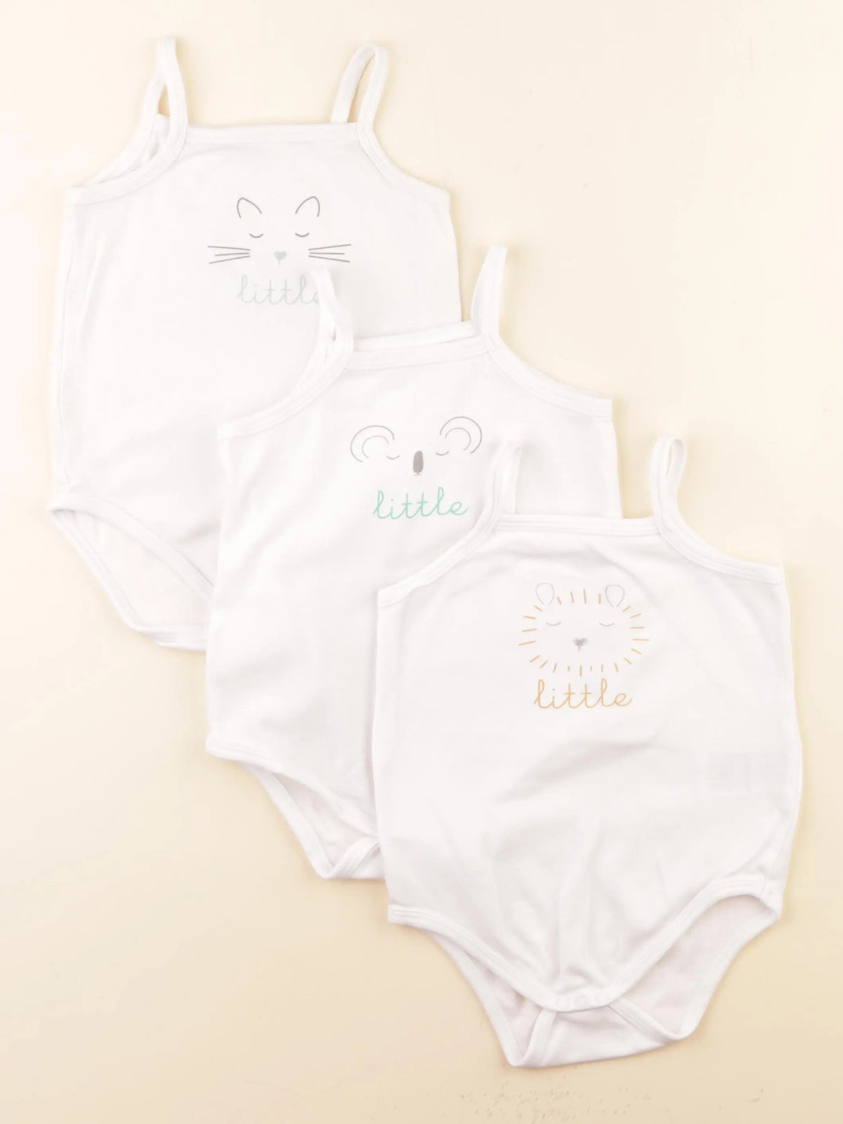 Vertbaudet - lot de 3 bodies en coton blanc - 24 mois