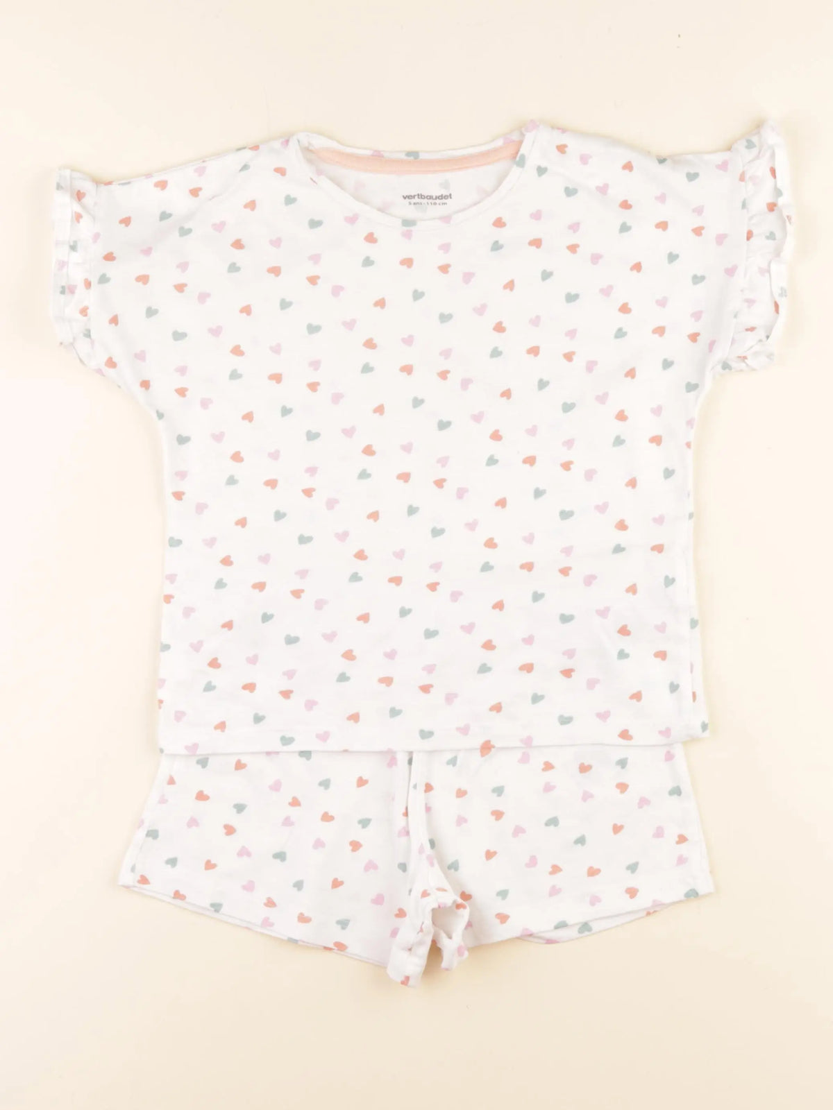 Vertbaudet - pyjama coton blanc - 5 ans