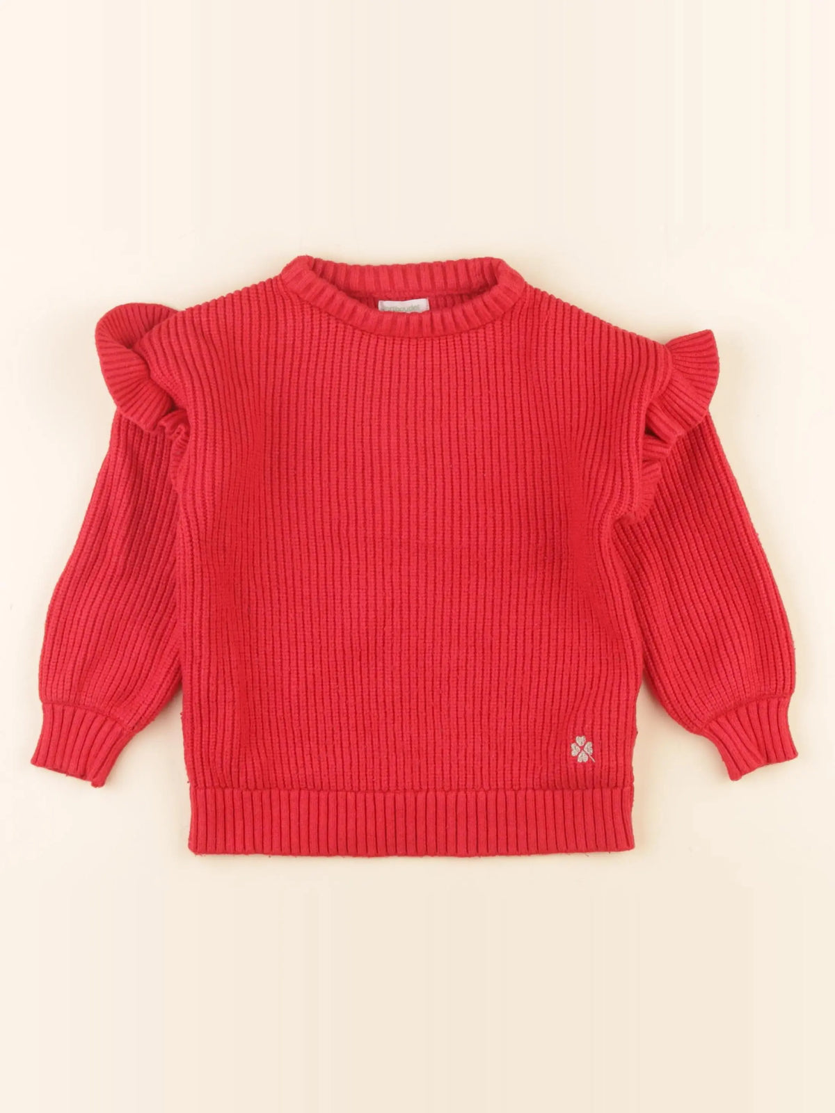 Vertbaudet - pull rouge - 4 ans