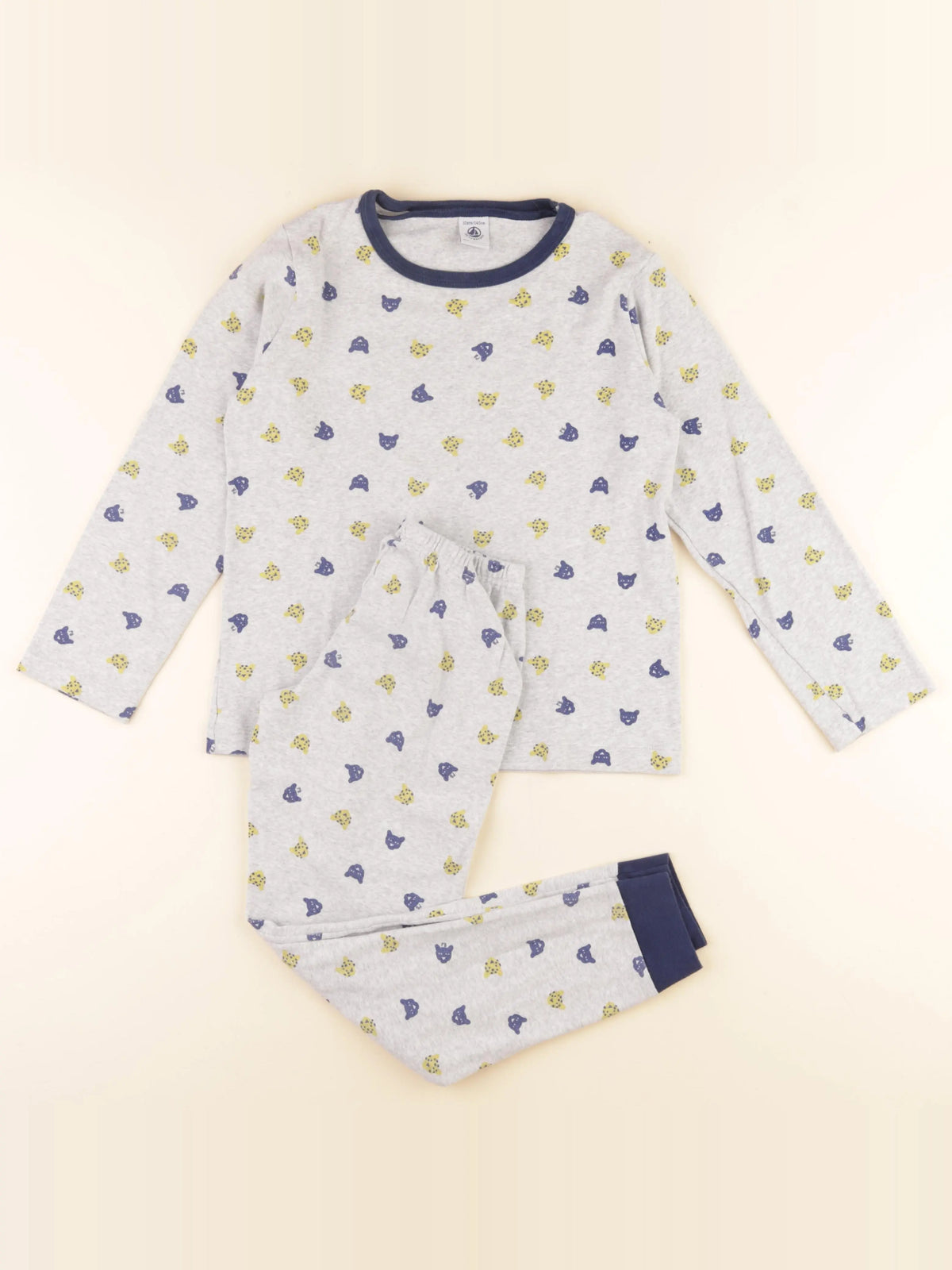 Petit Bateau - pyjama coton gris - 10 ans