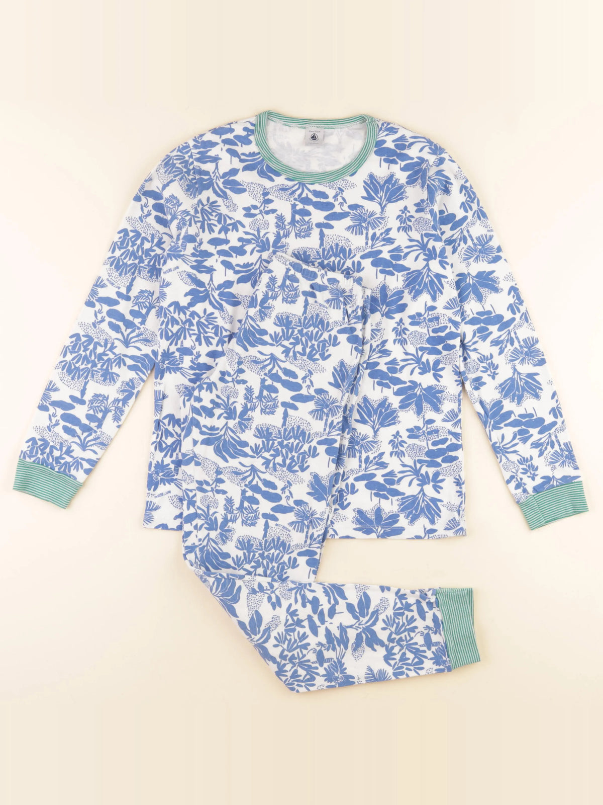 Petit Bateau - pyjama coton bleu - 12 ans