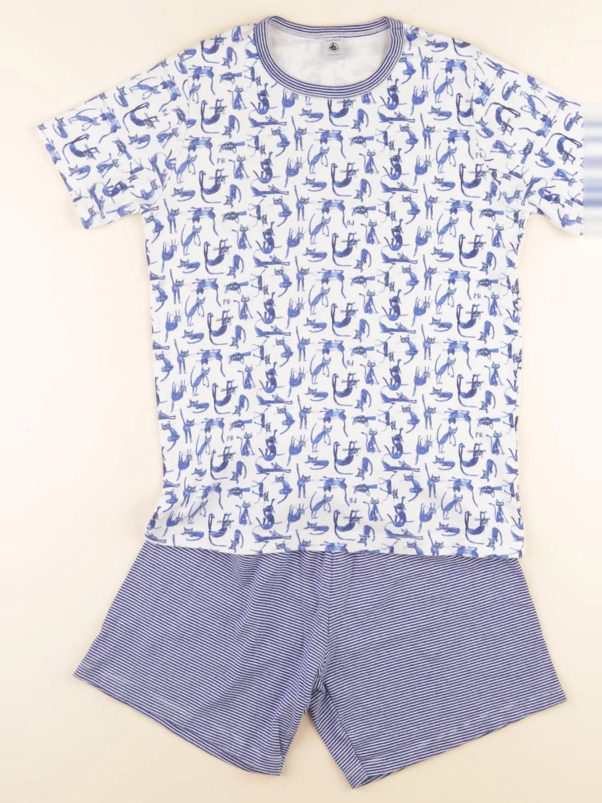Petit Bateau - pyjama coton bleu - 12 ans