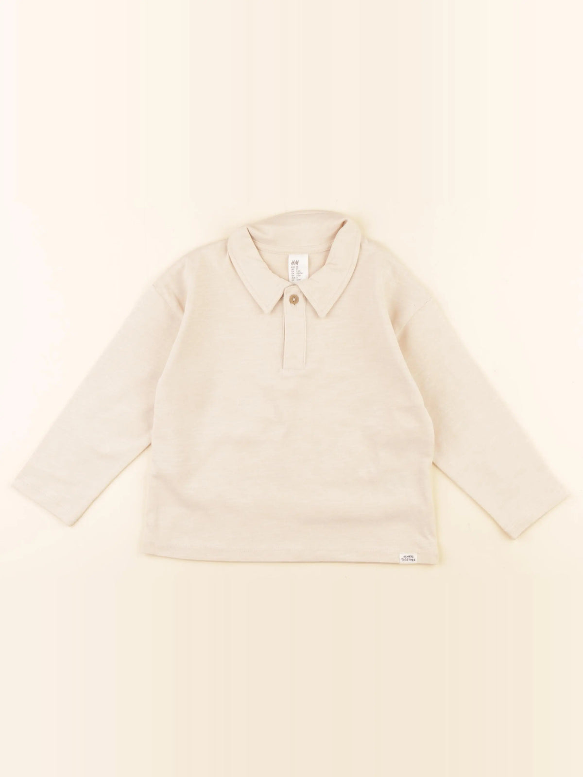 H&M - polo beige - 2/3 ans
