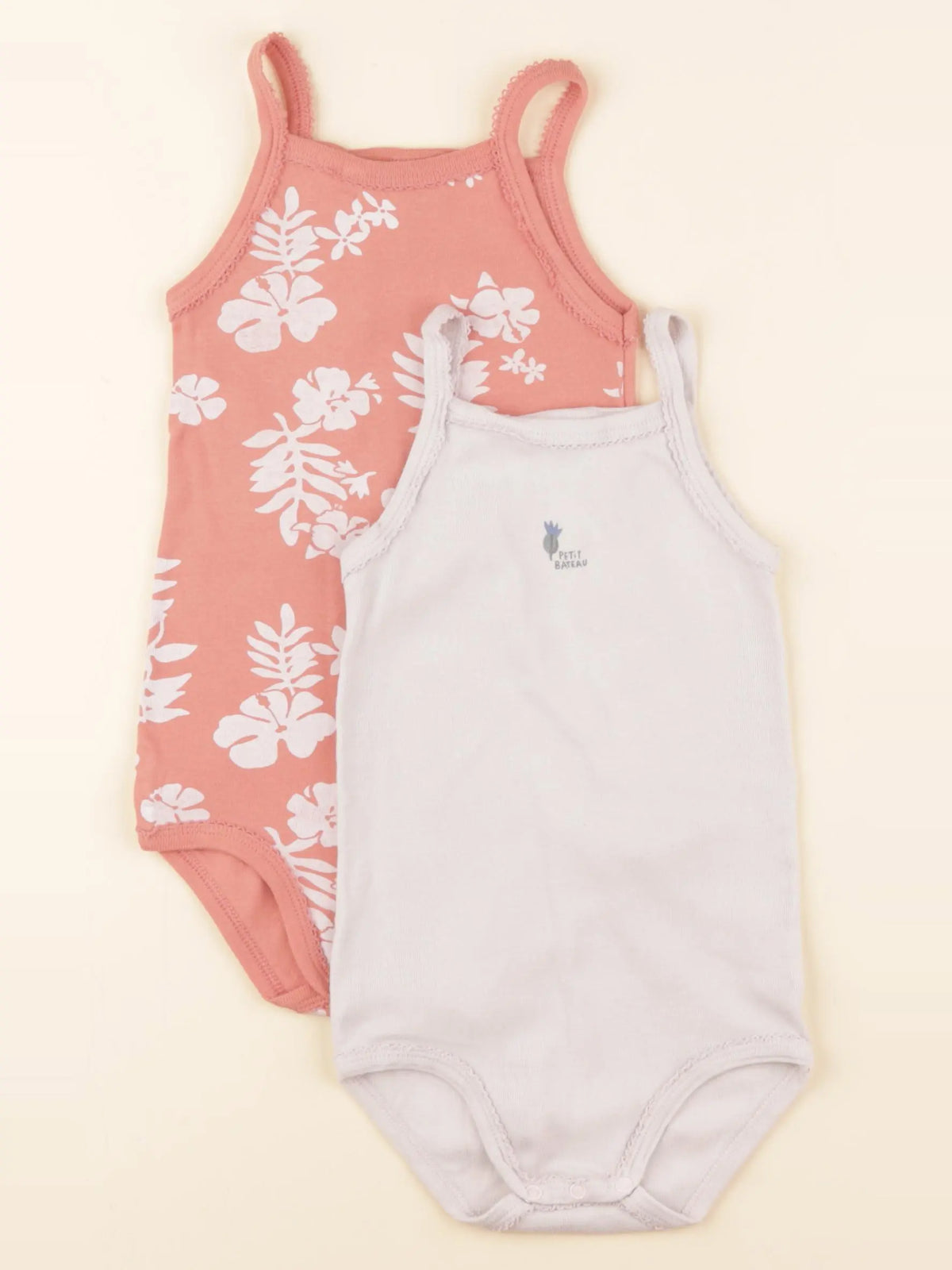 Petit Bateau - lot de 2 bodies en coton multicolore - 24 mois