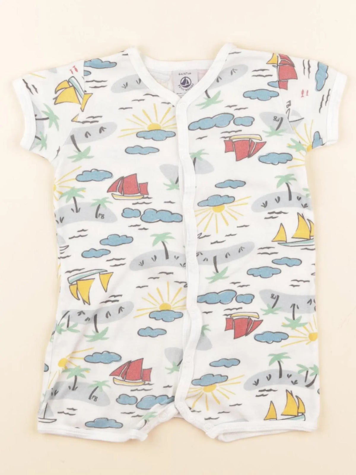Petit Bateau - pyjama coton multicolore - 6 mois