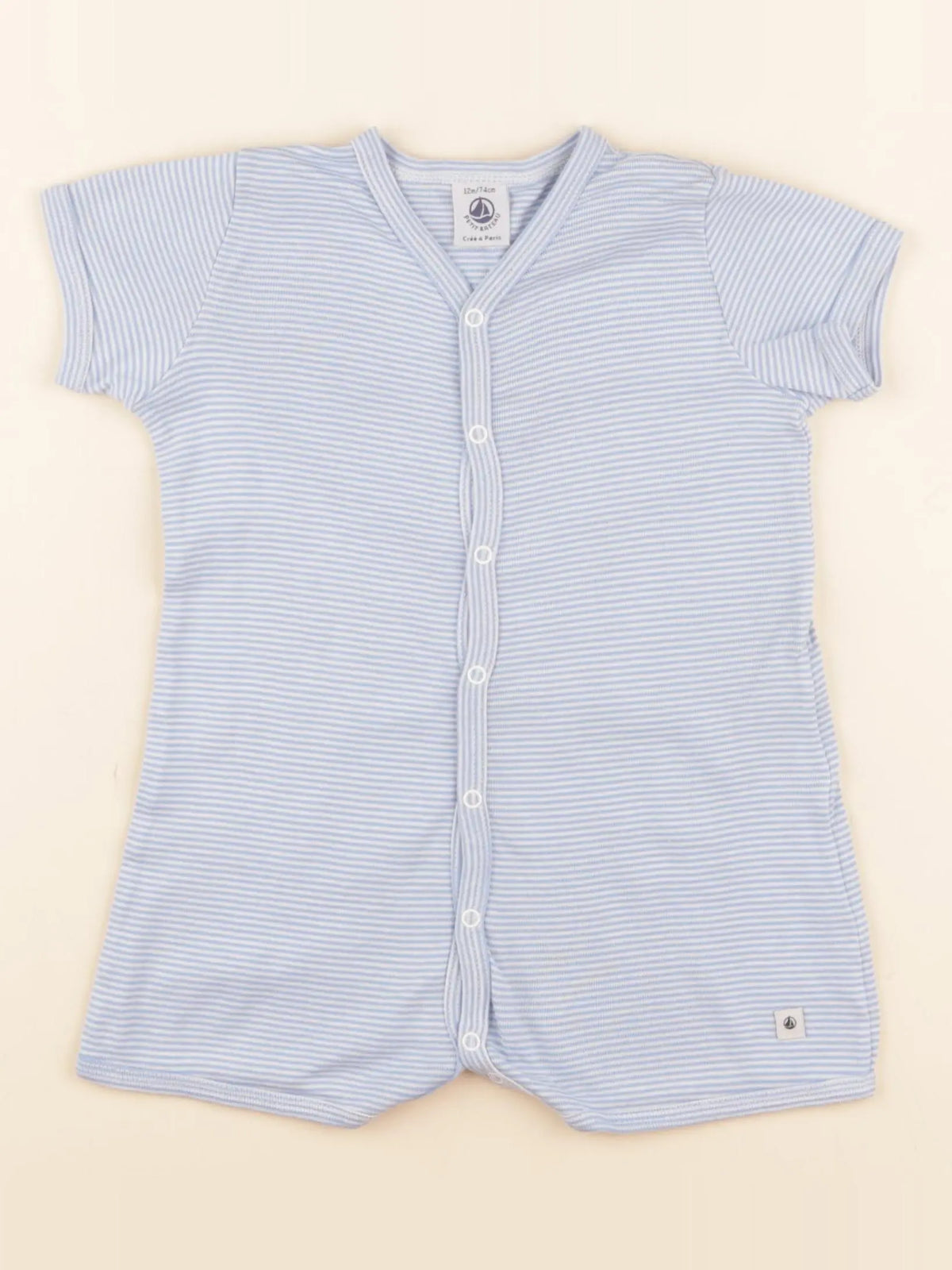 Petit Bateau - combinaison bleu - 12 mois