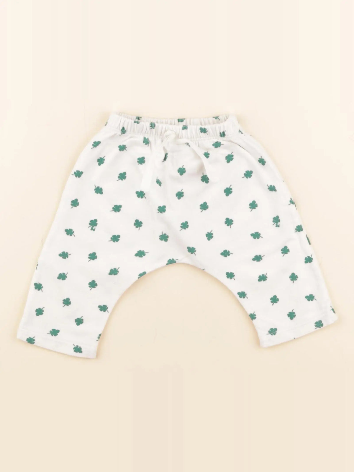 Petit Bateau - sarouel vert, blanc - 1 mois