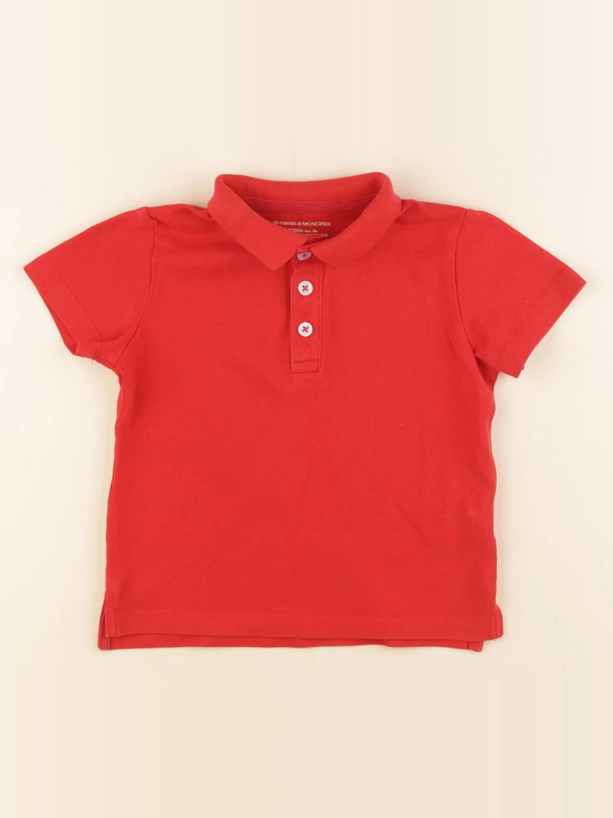 Monoprix - polo rouge - 3 ans
