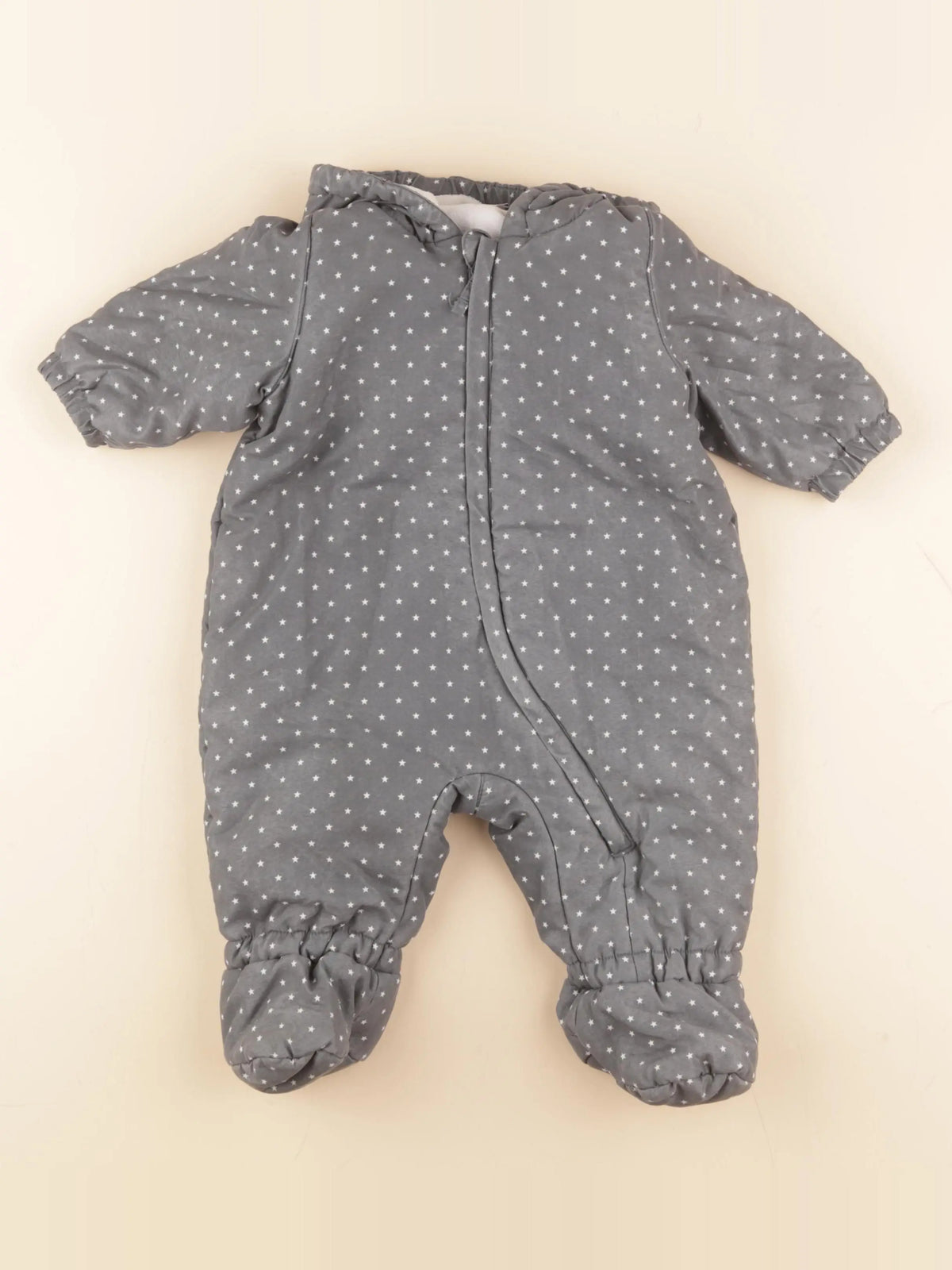 Petit Bateau - combi-pilote gris - 6 mois