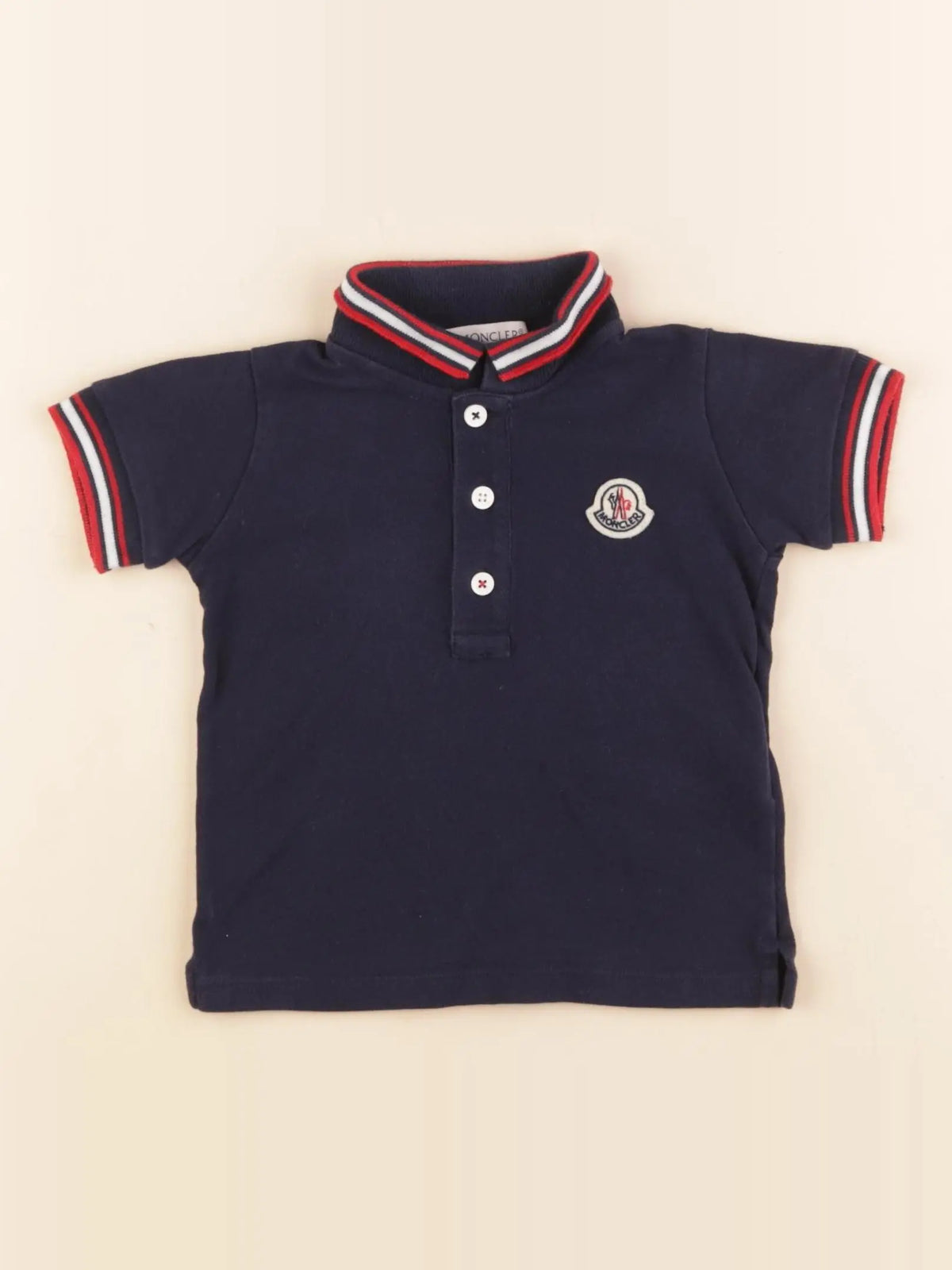 Moncler - polo bleu - 9/12 mois