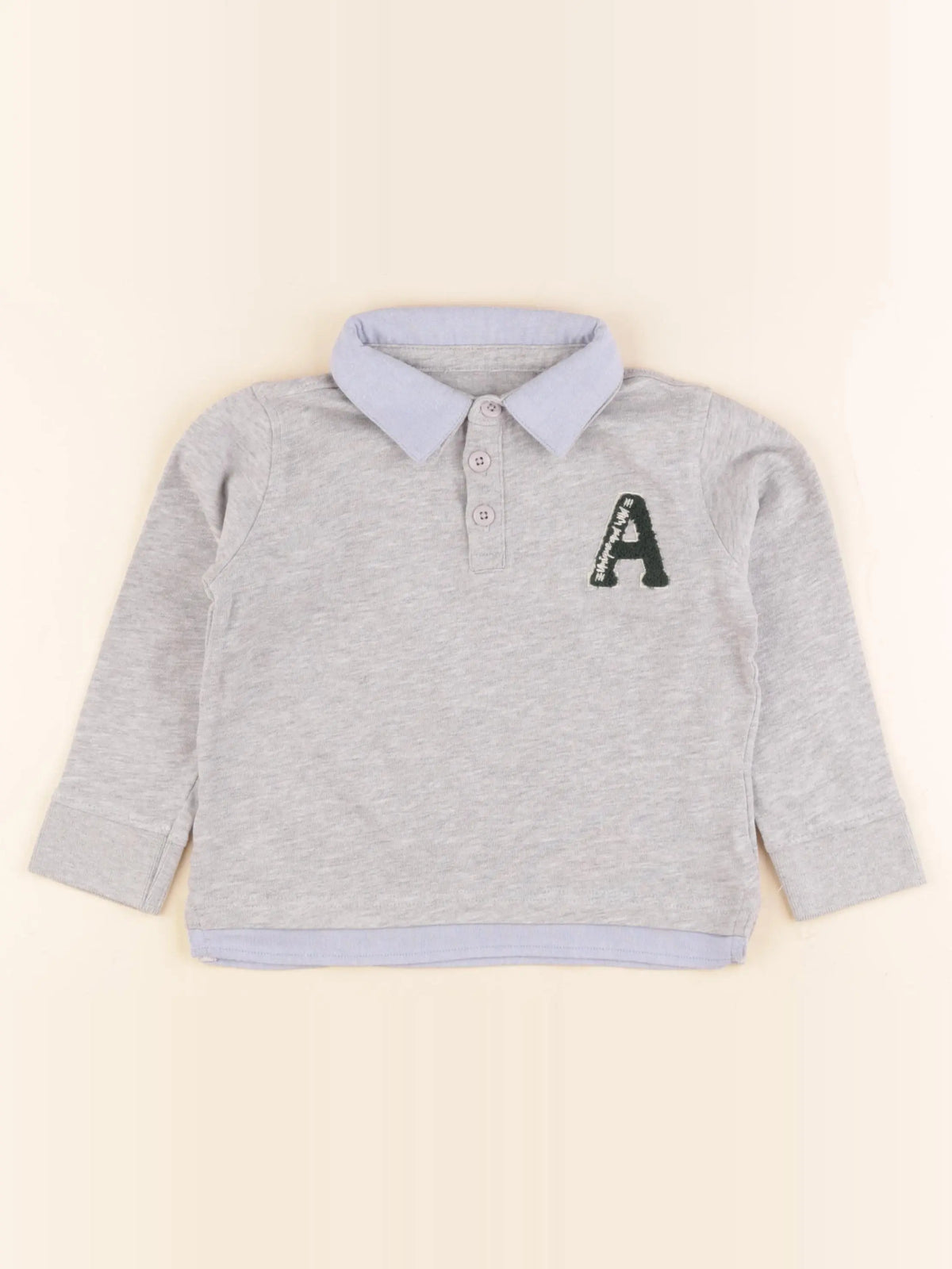 Vertbaudet - polo gris - 5 ans