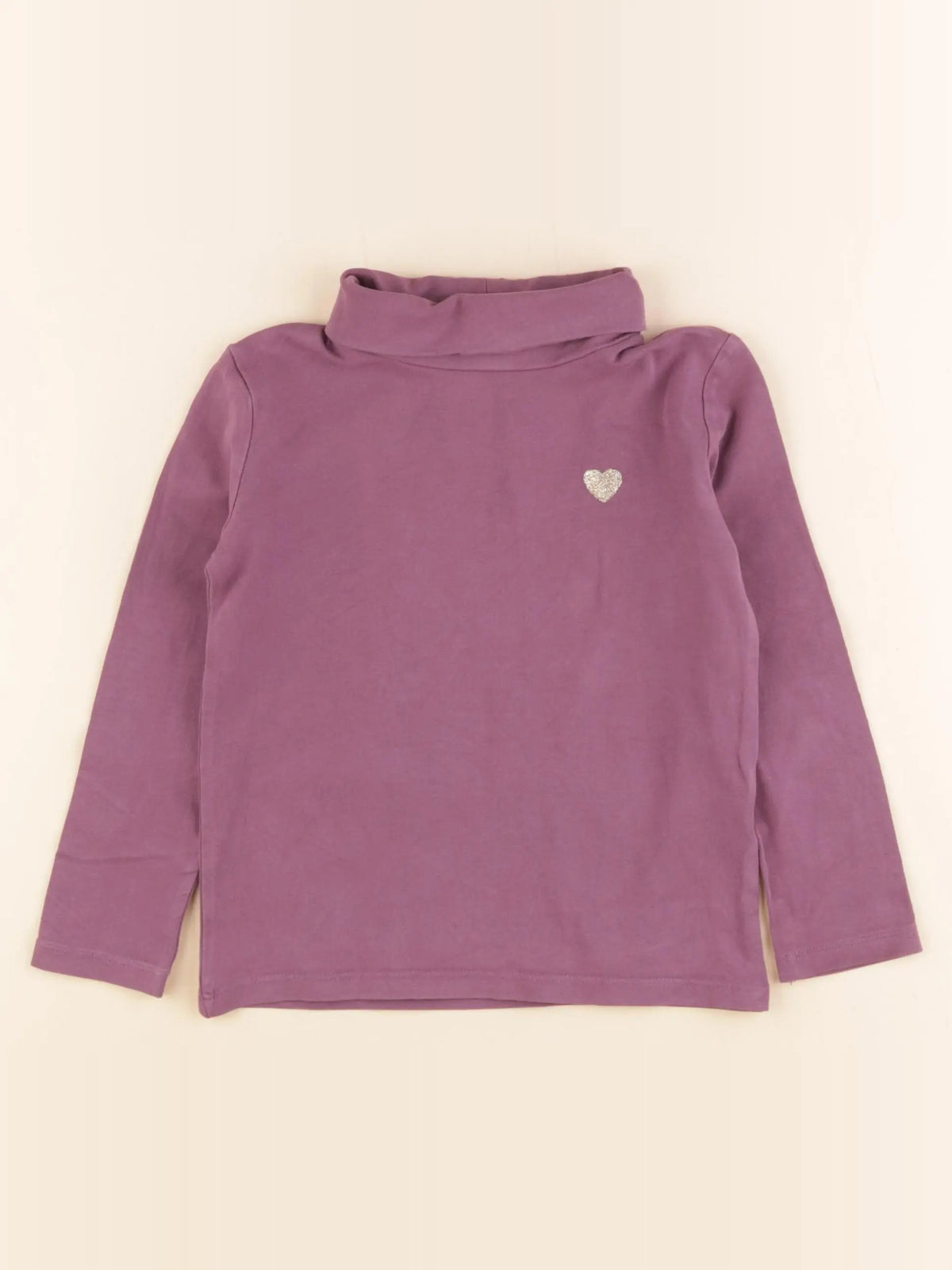 Vertbaudet - sous-pull violet, or - 4 ans