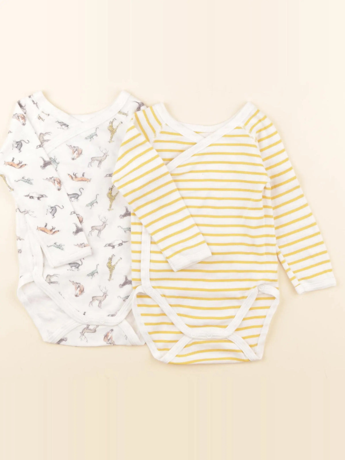 Petit Bateau - lot de 2 bodies en coton multicolore - 6 mois