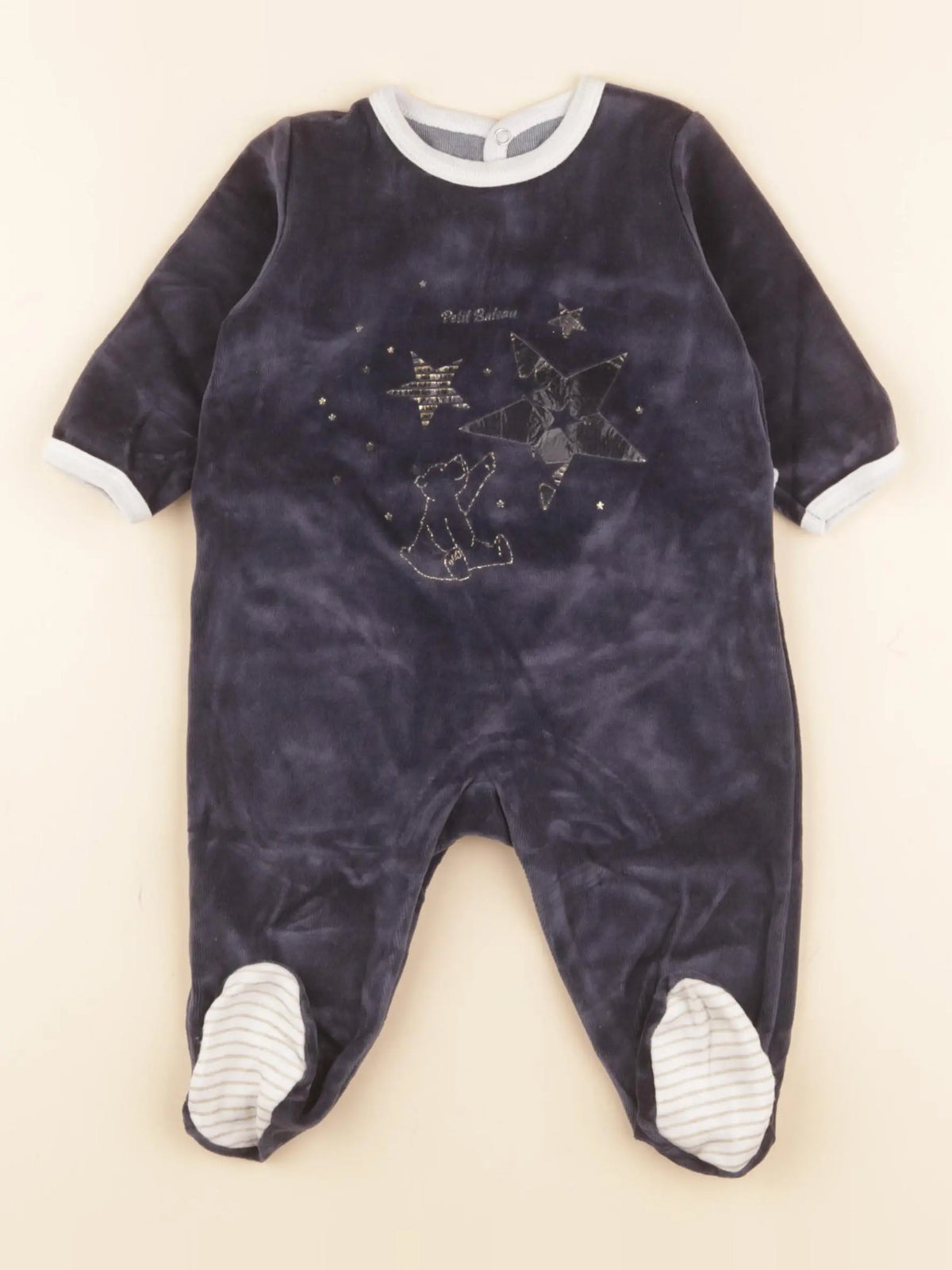 Petit Bateau - pyjama bleu - 6 mois