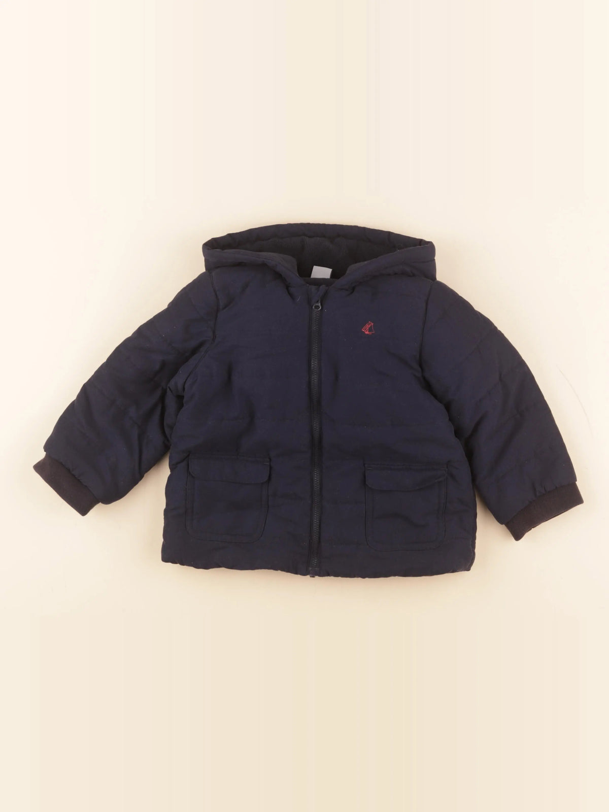 Petit Bateau - doudoune bleu - 36 mois