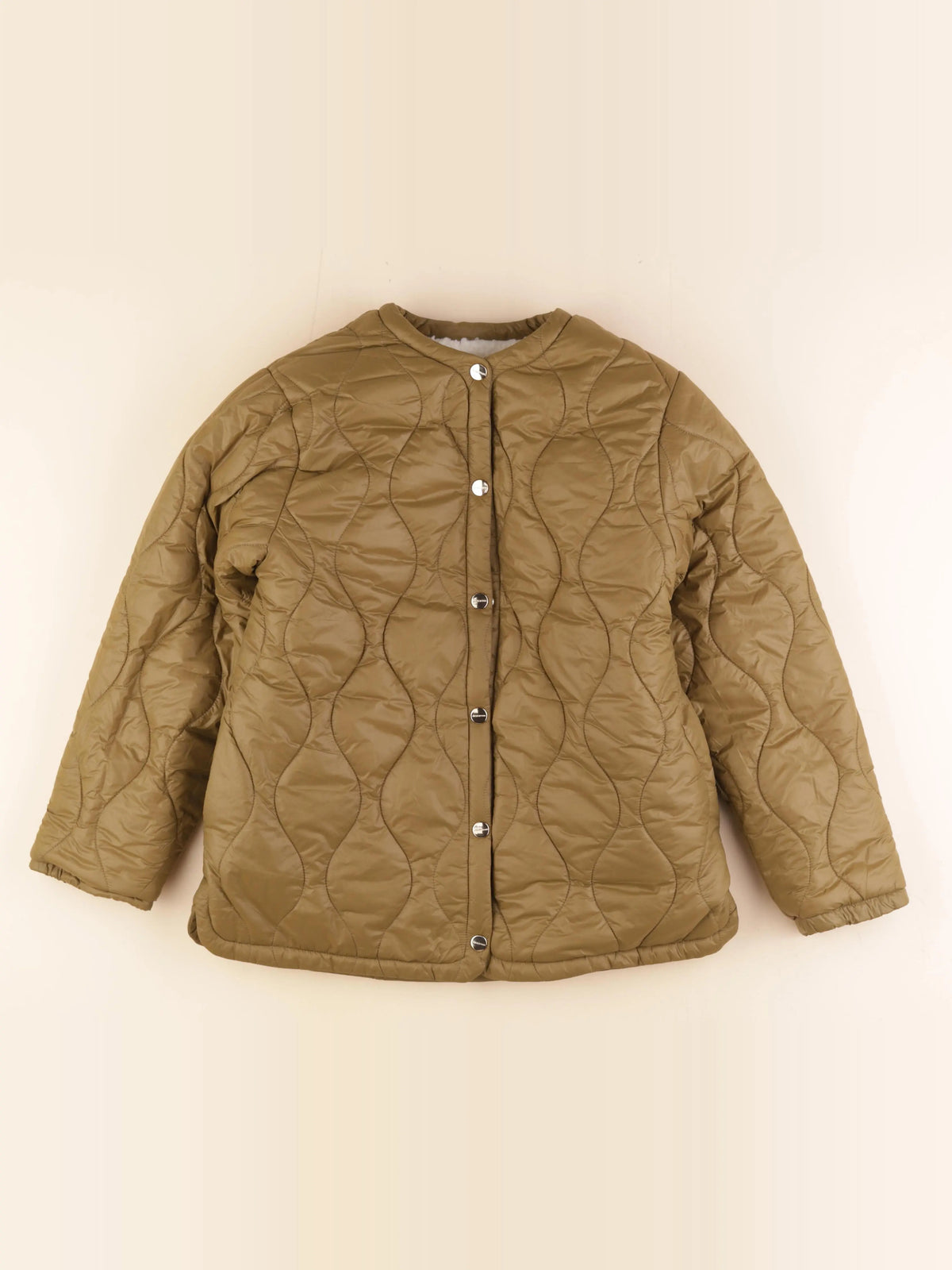 Jacadi - veste réversible beige, vert - 12 ans