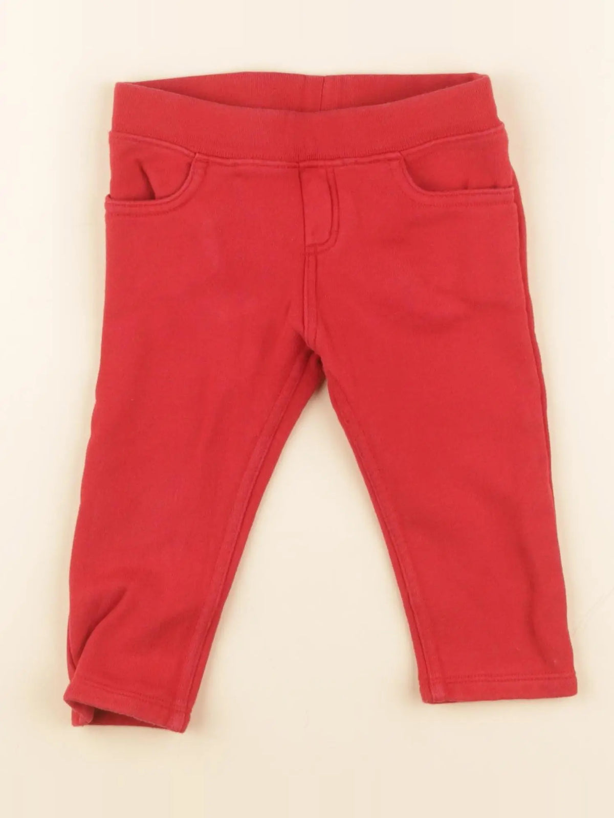 Petit Bateau - pantalon rouge - 12 mois
