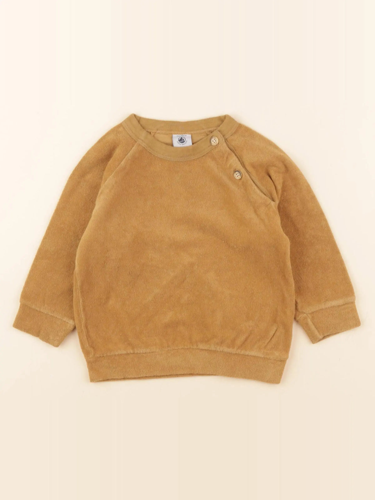Petit Bateau - sweat marron - 24 mois