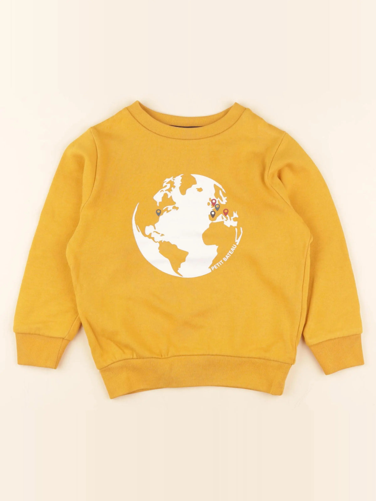 Petit Bateau - sweat jaune - 5 ans