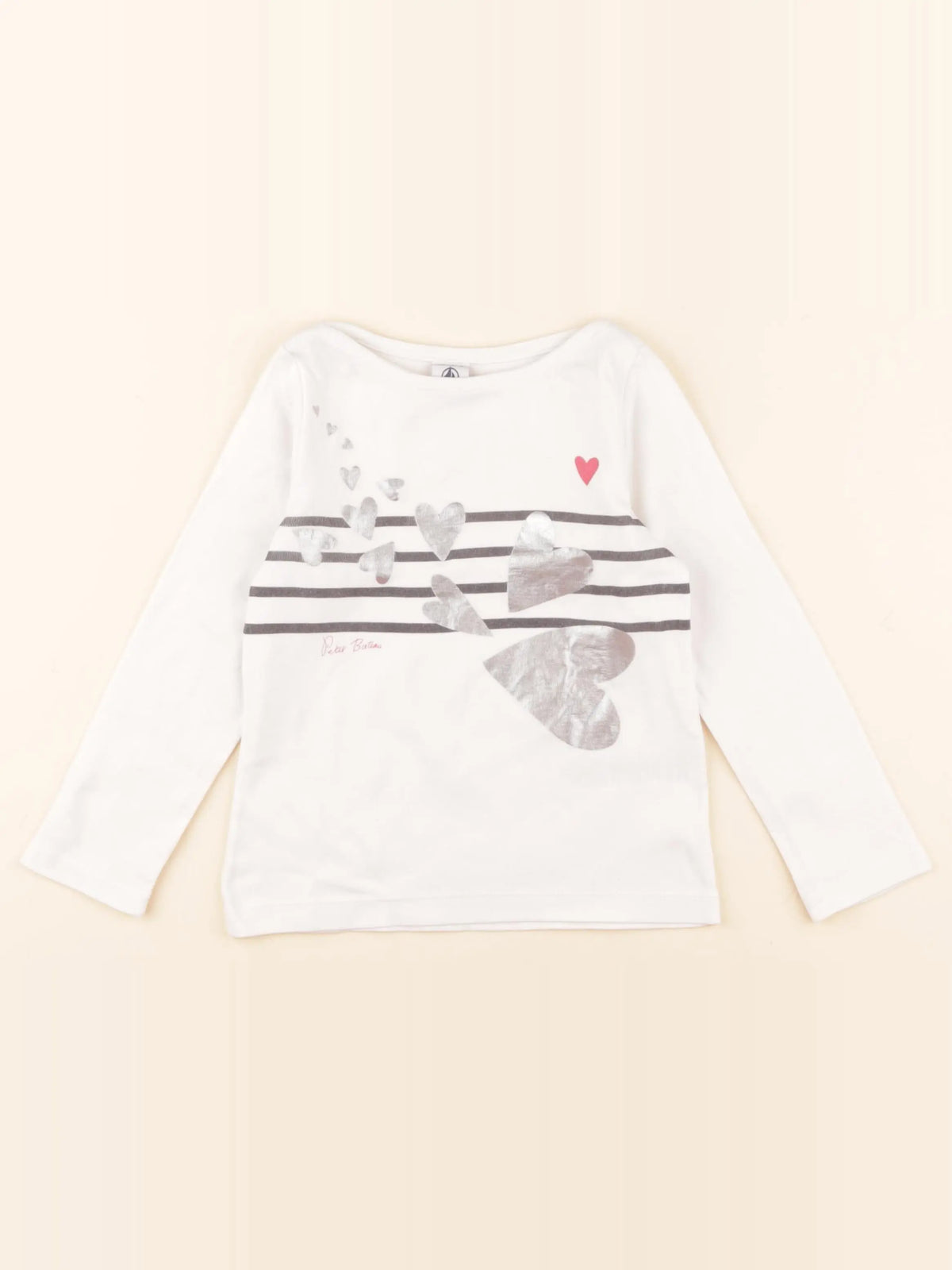 Petit Bateau - tee-shirt blanc - 4 ans