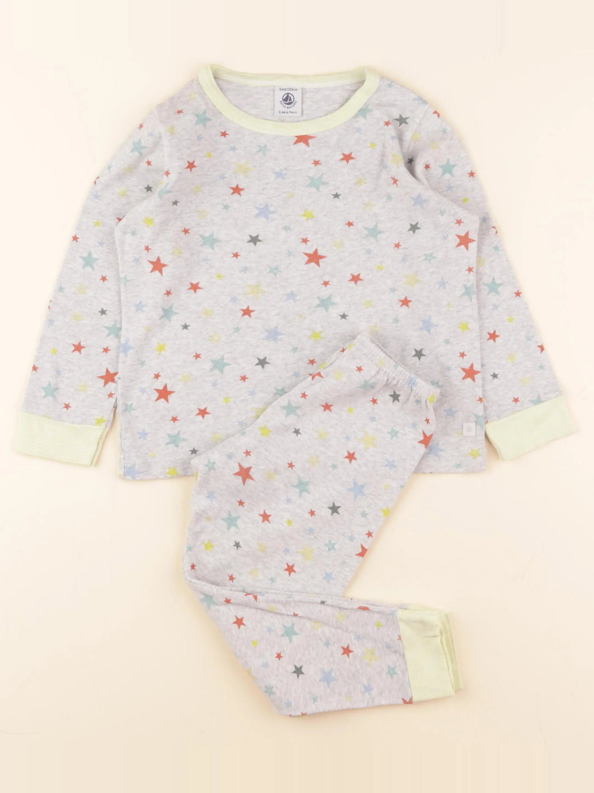 Petit Bateau - pyjama coton gris - 4 ans
