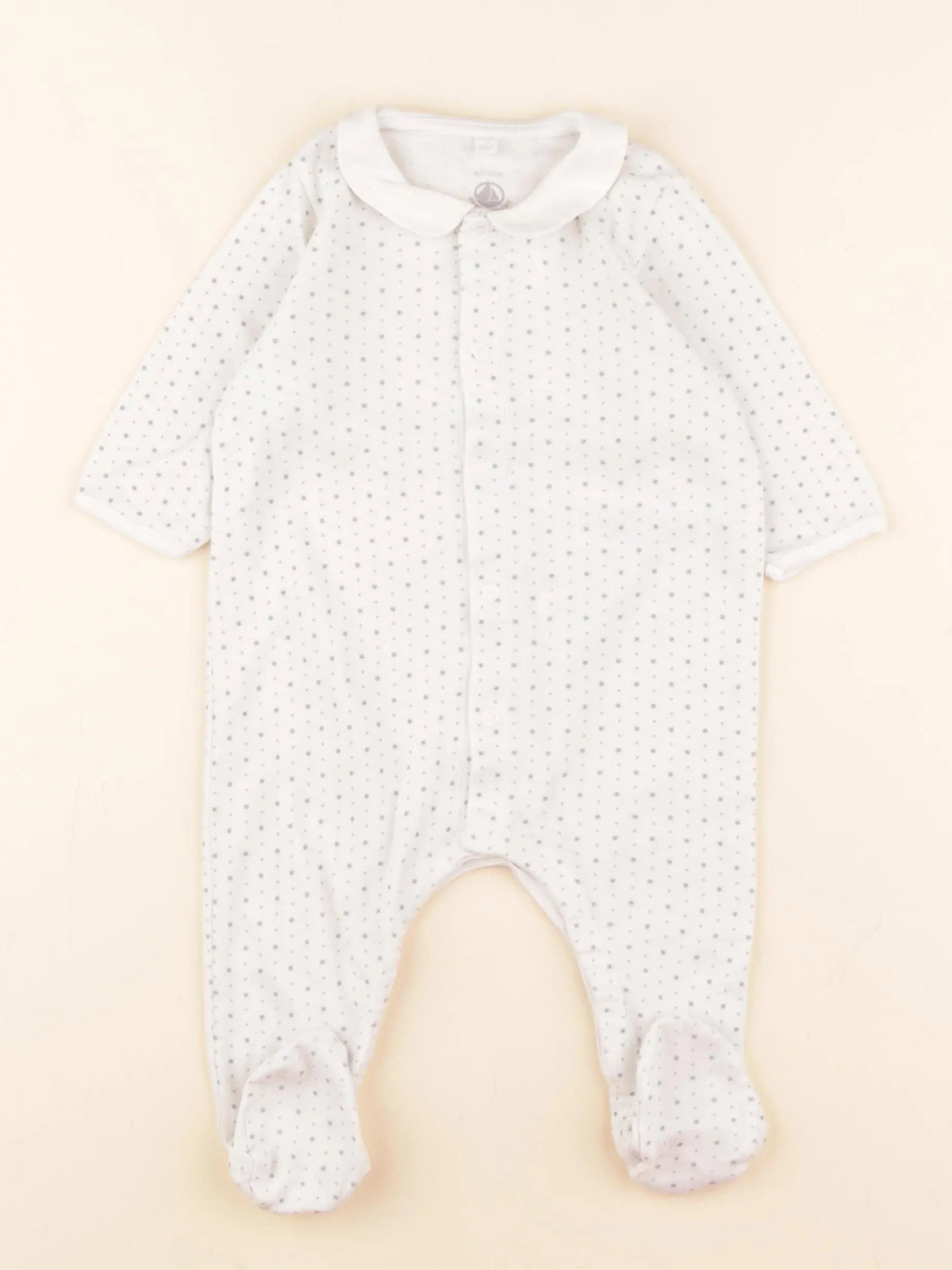 Petit Bateau - pyjama coton bleu - 6 mois