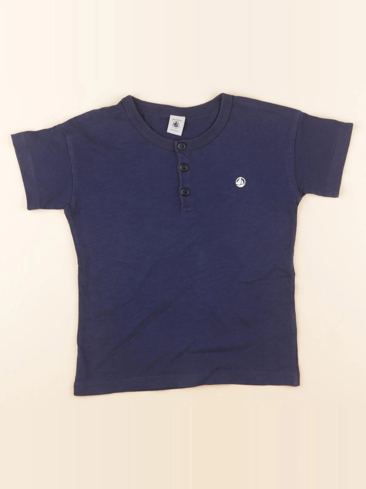 Petit Bateau - tee-shirt bleu - 8 ans