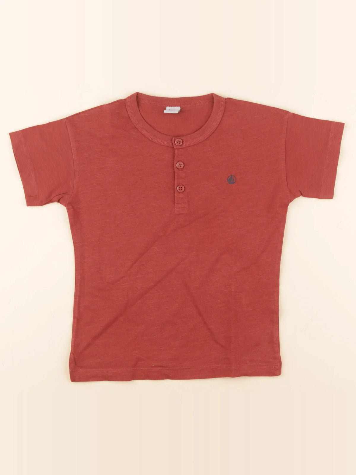 Petit Bateau - tee-shirt rouge - 8 ans