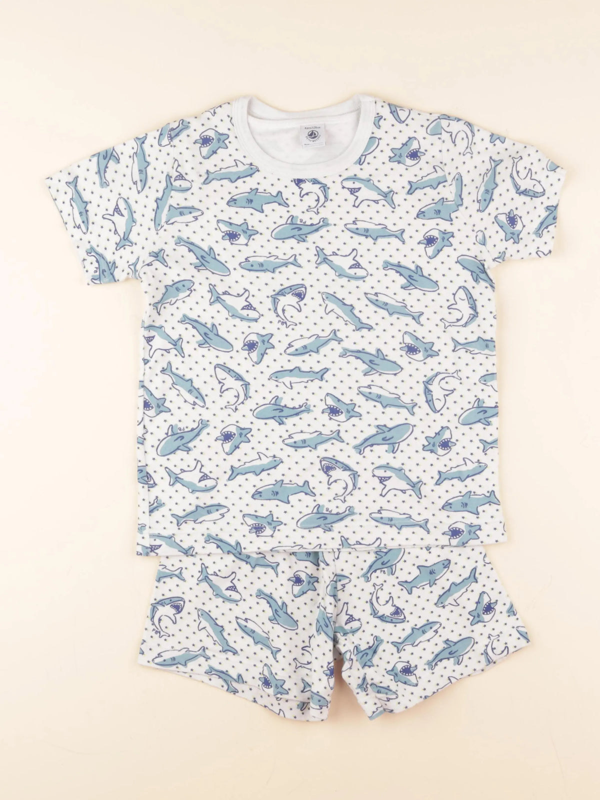 Petit Bateau - pyjama coton bleu - 8 ans