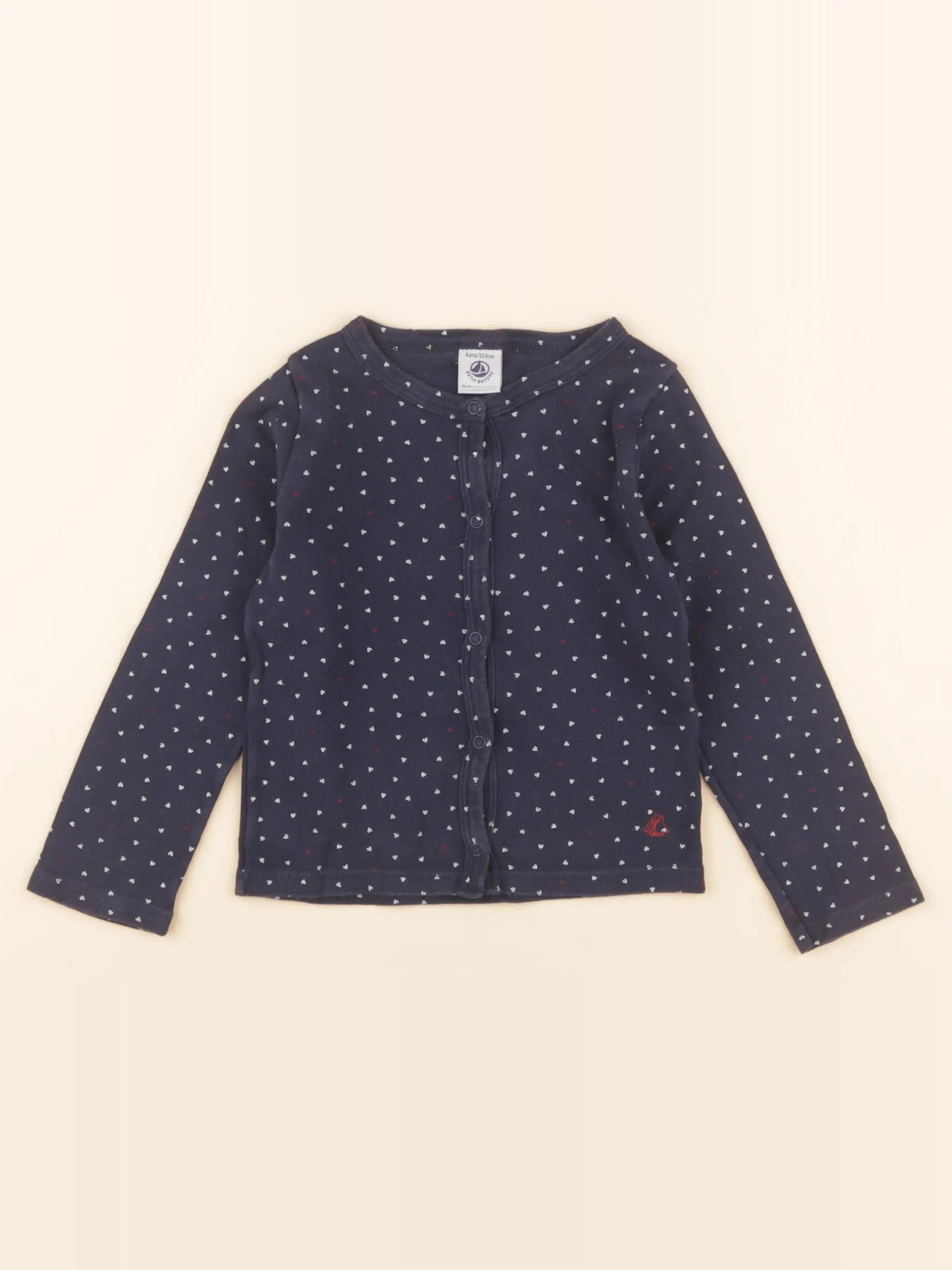 Petit Bateau - tee-shirt bleu - 4 ans