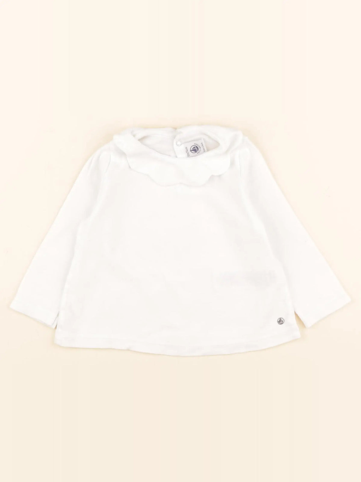 Petit Bateau - tee-shirt blanc - 12 mois